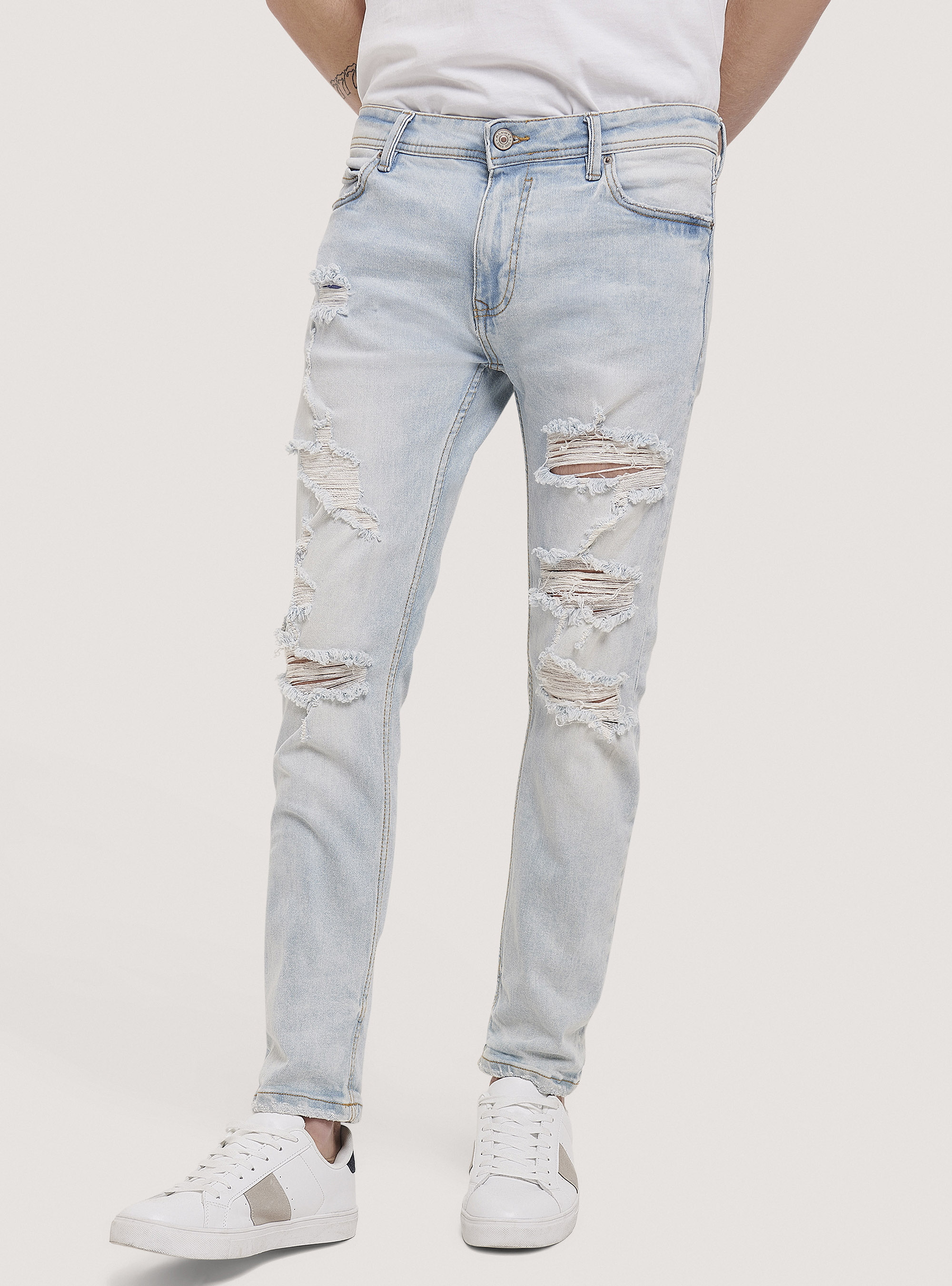 Jeans slim fit in denim stretch, BLUE