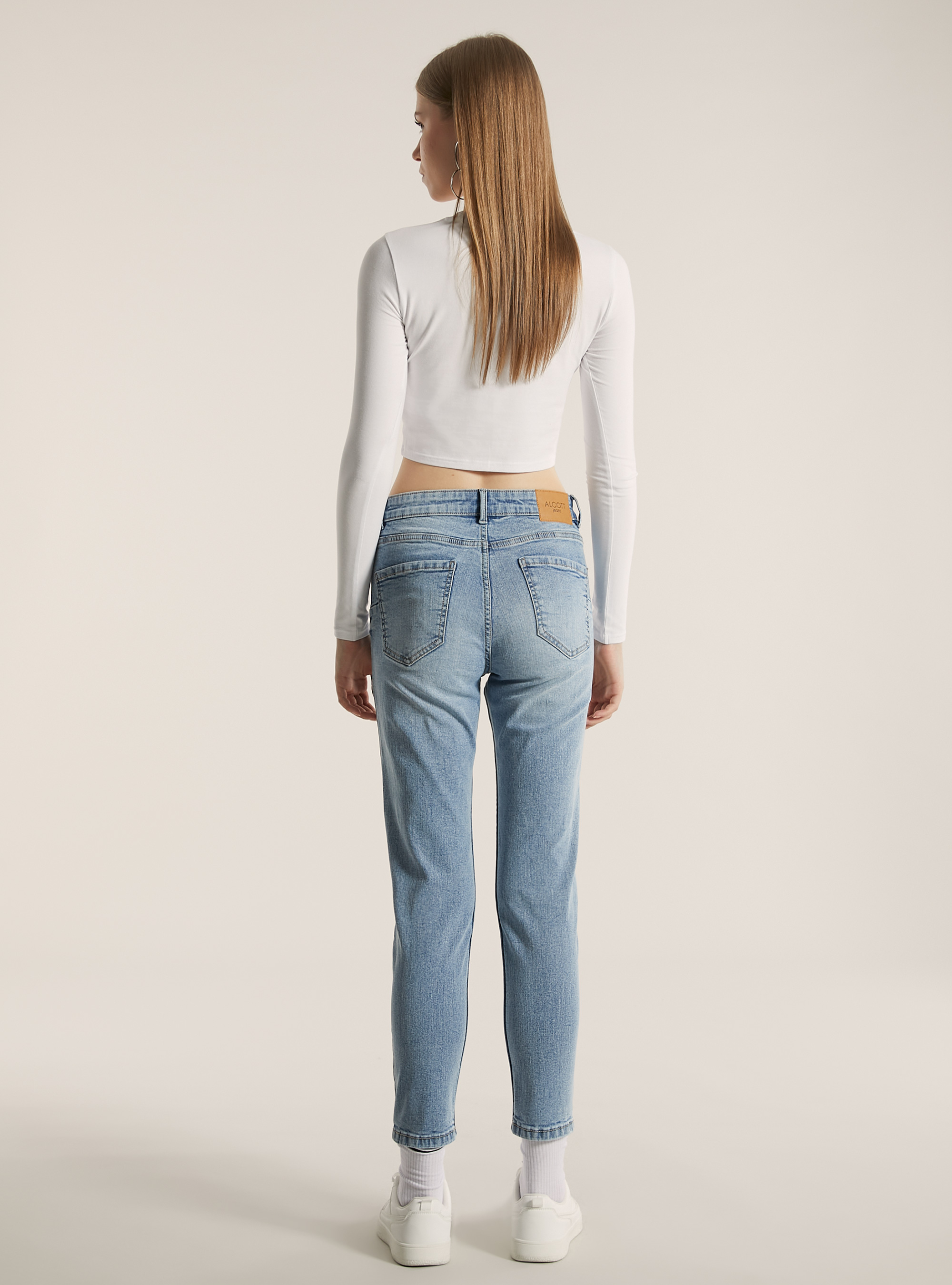 Vaqueros skinny fit con efecto push-up, D007 LIGHT AZURE