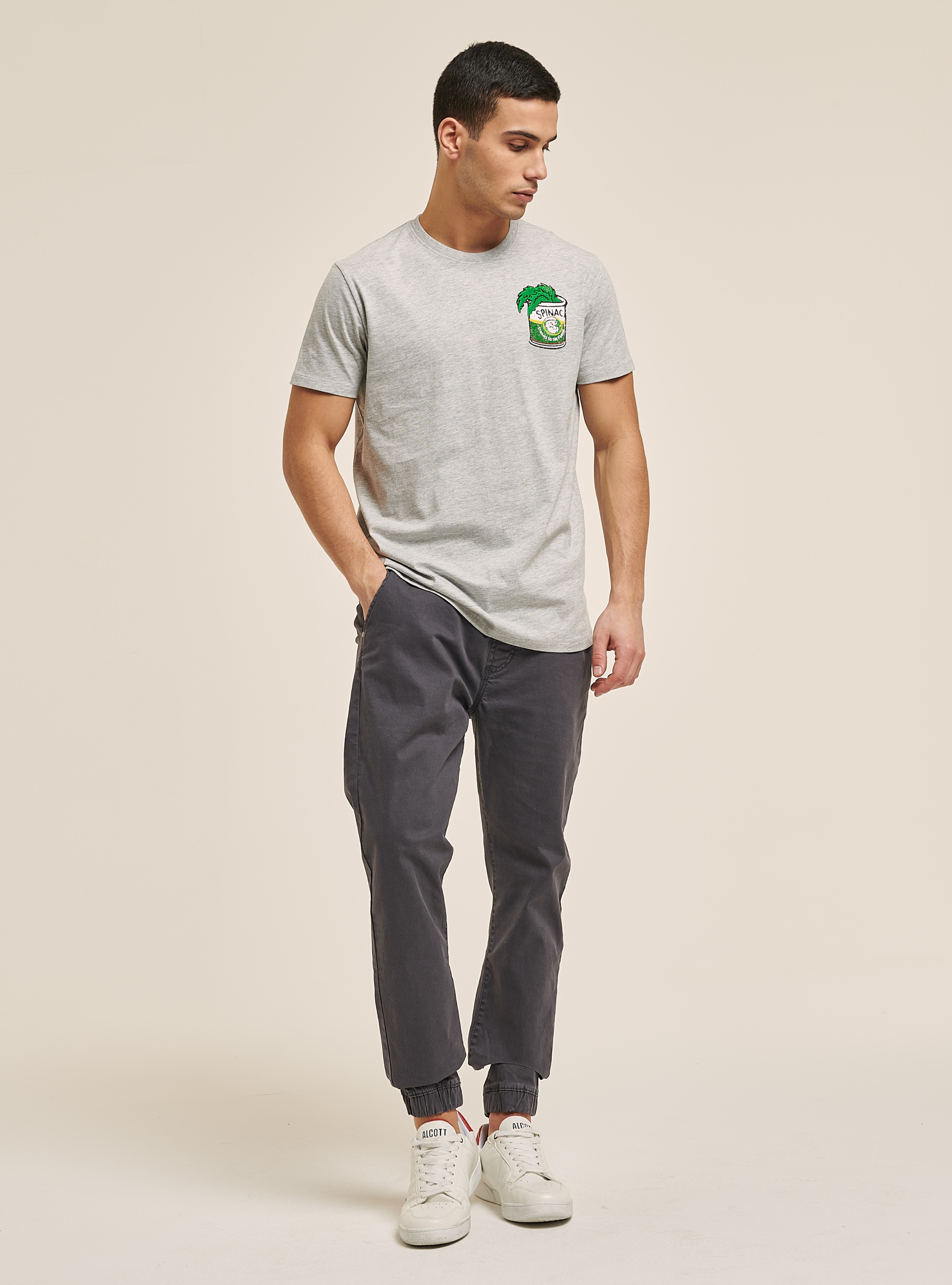 T-shirt Popeye / Alcott, LIGHT GREY MELANGE