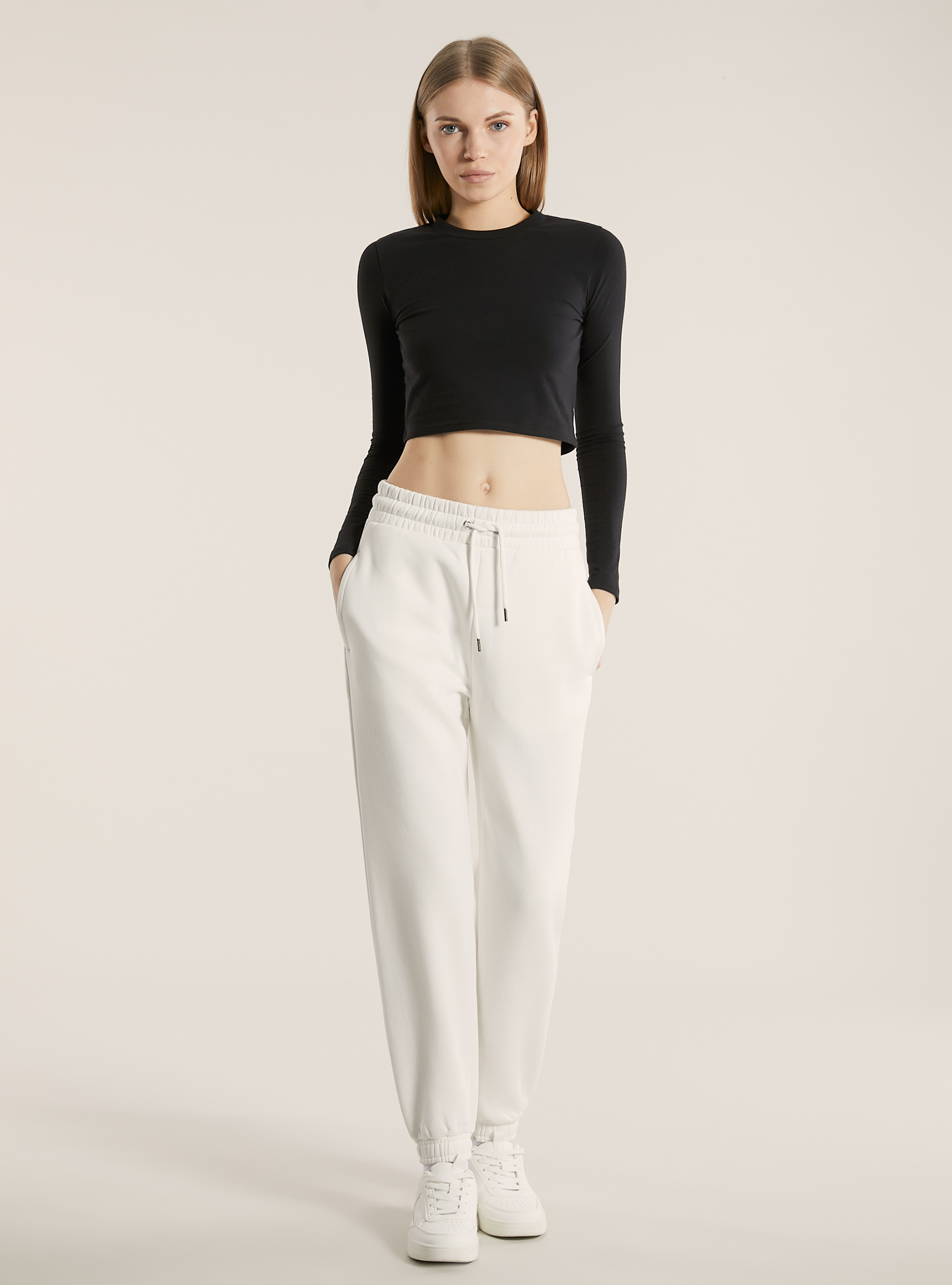 Jogginghose aus Plüsch, WH2 WHITE