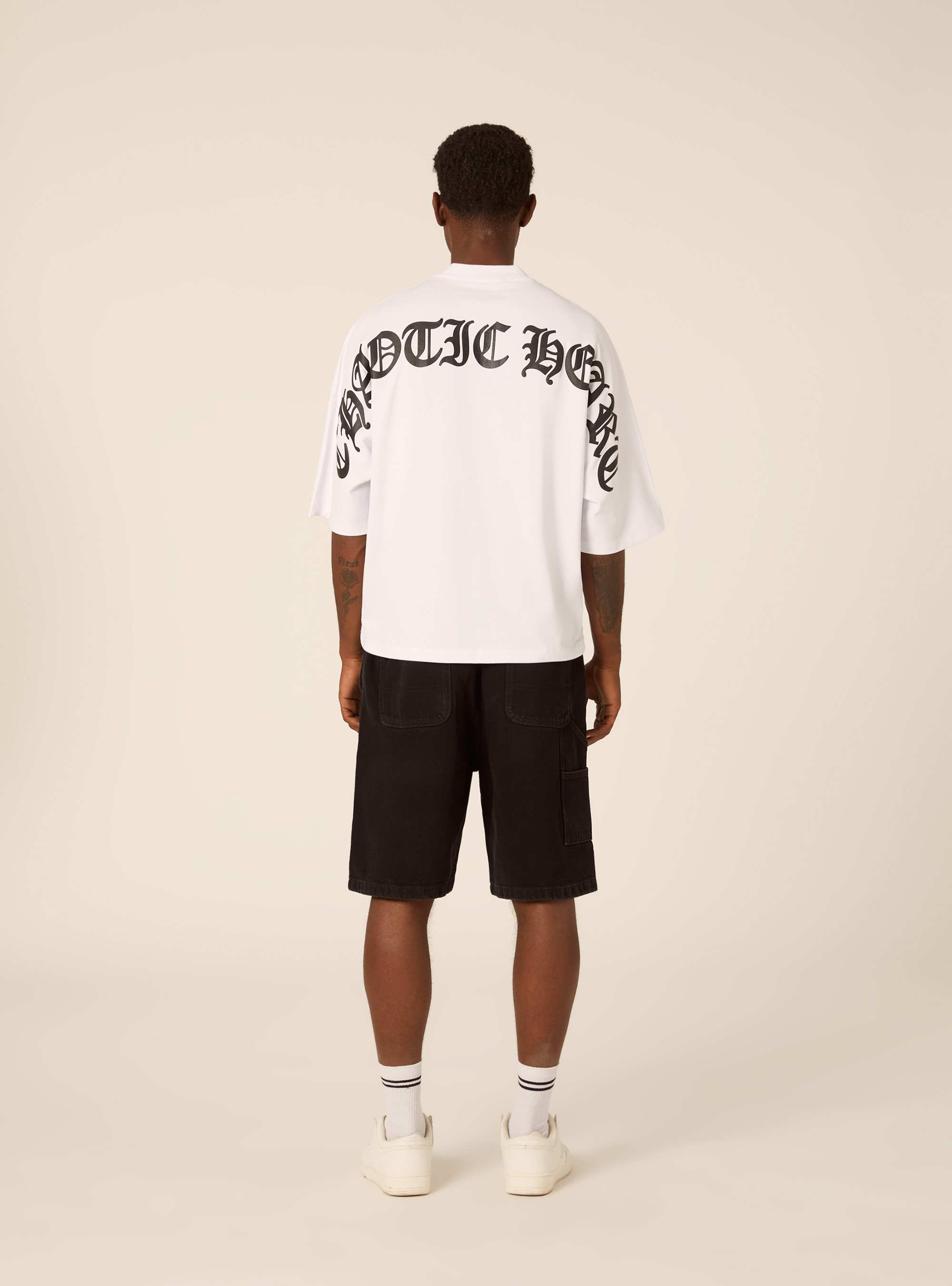 Printed Boxy Fit T-Shirt, WH2 WHITE