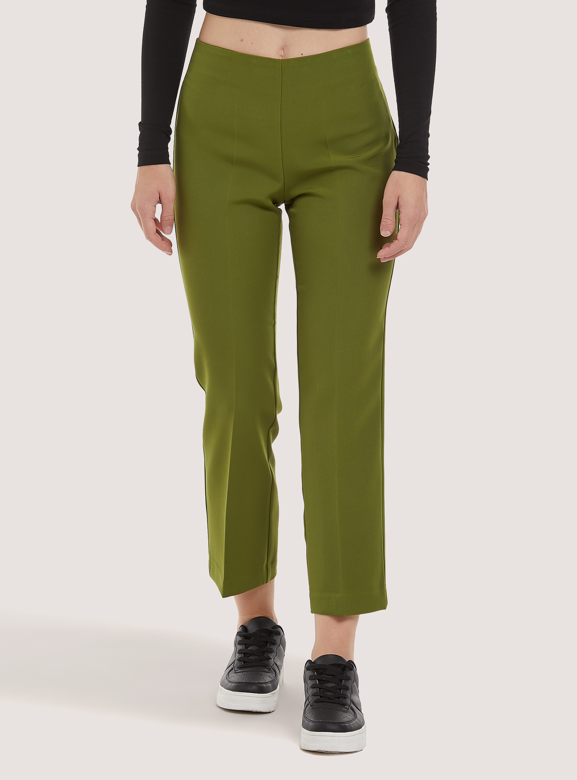 Pantaloni cropped Made in Italy, KY2 KAKY MEDIUM