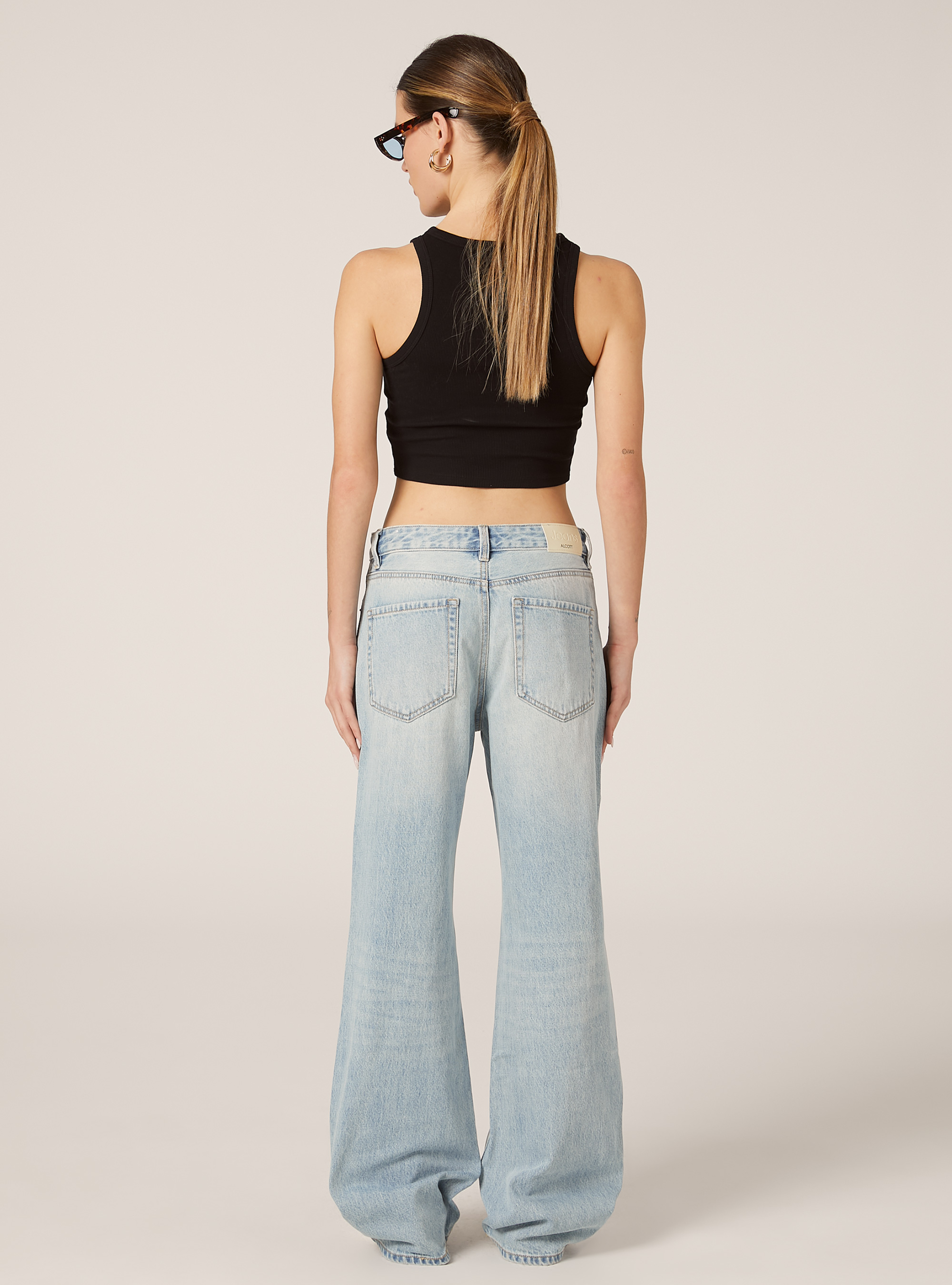 Straight wide fit jeans, D004 MEDIUM LIGHT BLUE