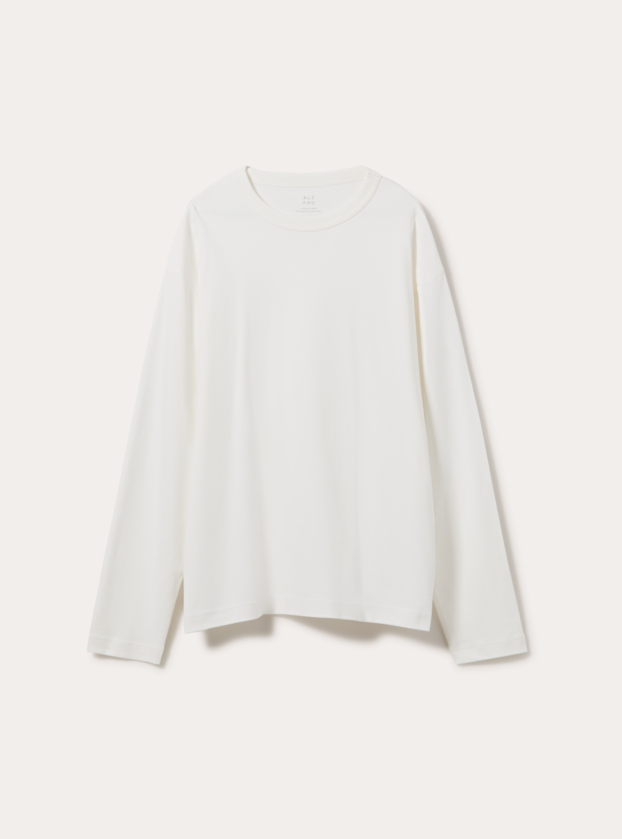 T-shirt a maniche lunghe in jersey interlock, WH2 WHITE