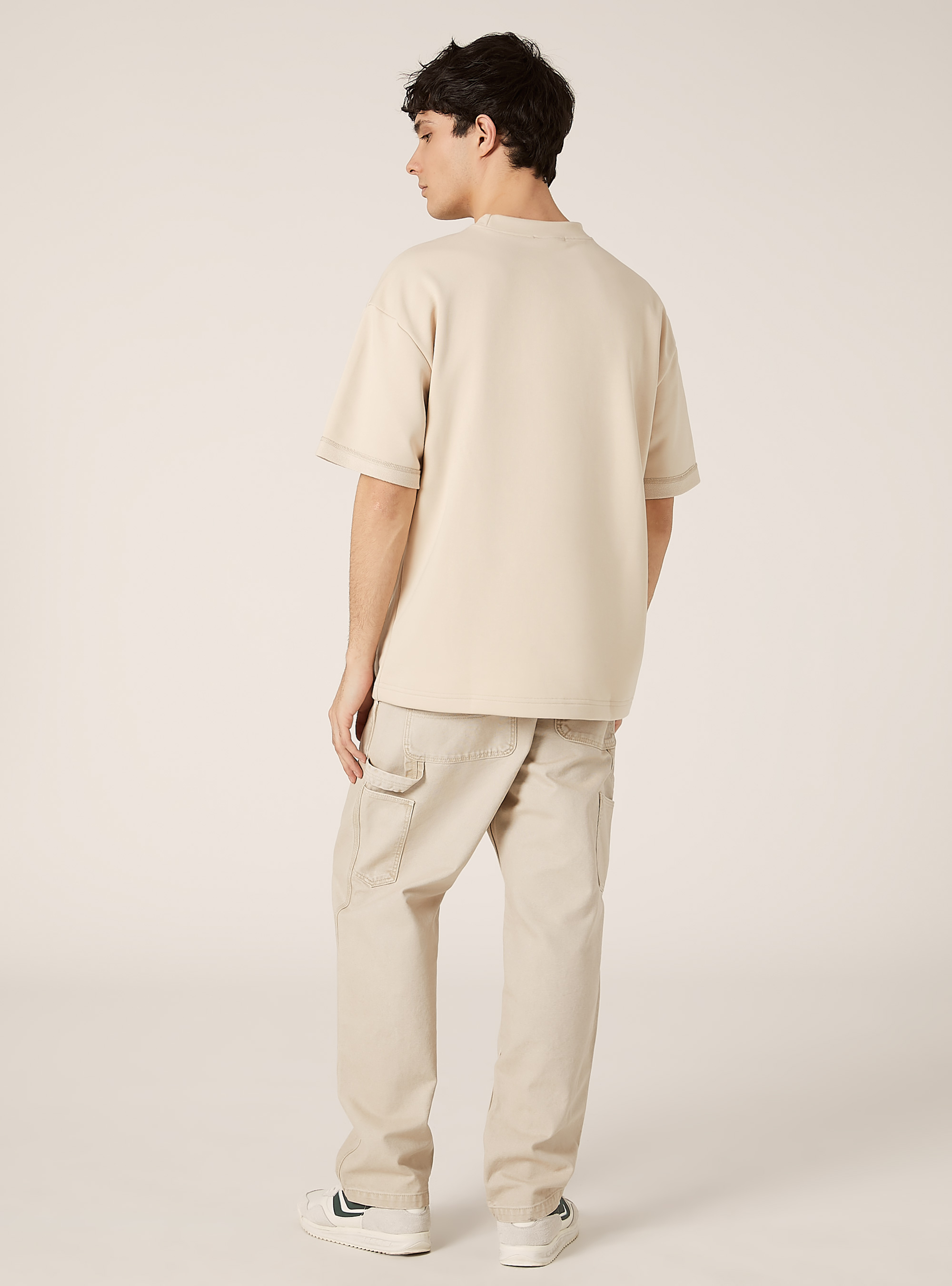 Sweatshirt boxy fit, BG3 BEIGE LIGHT