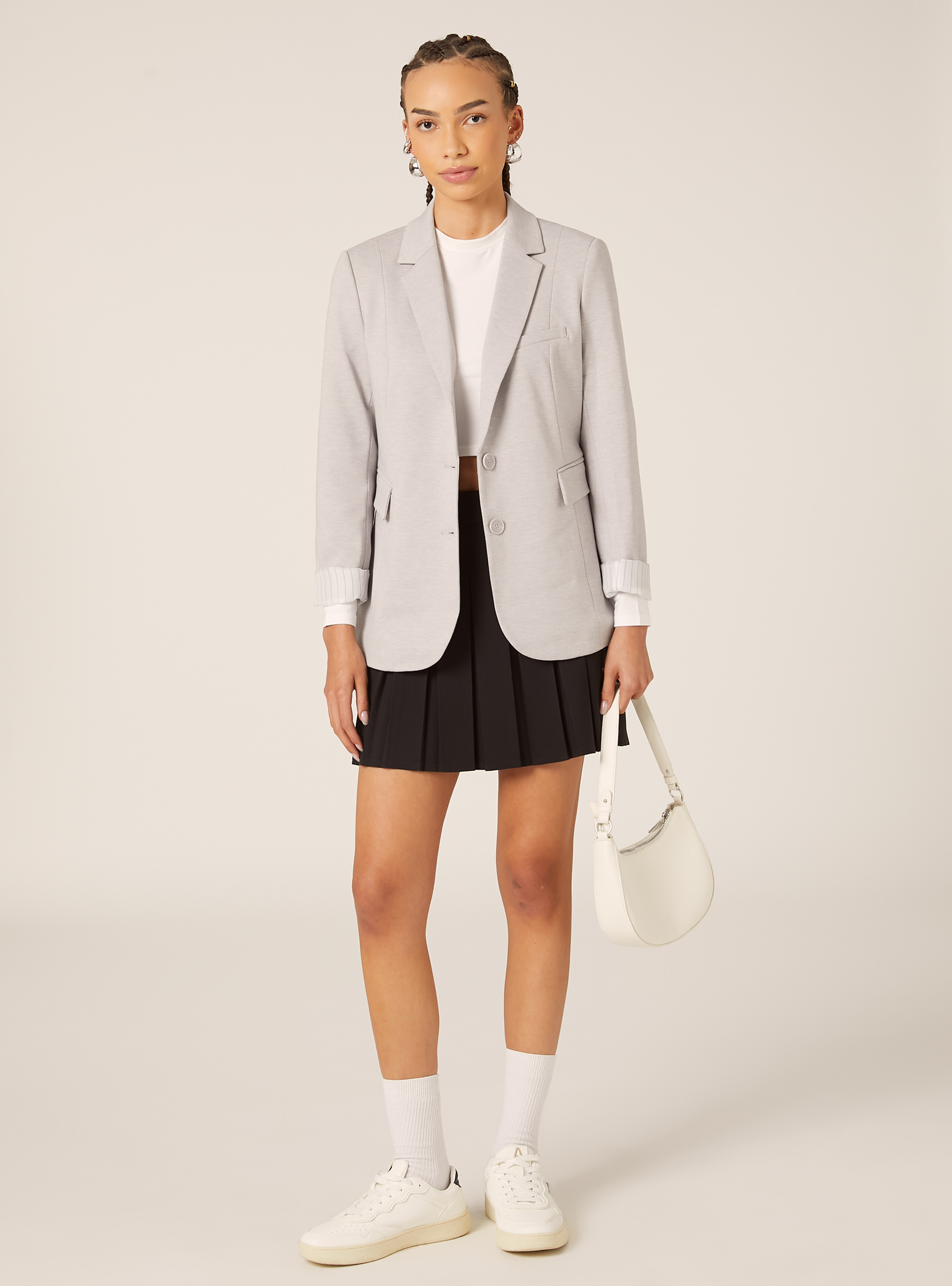 Jersey blazer, MGY2 GREY MEL MEDIUM