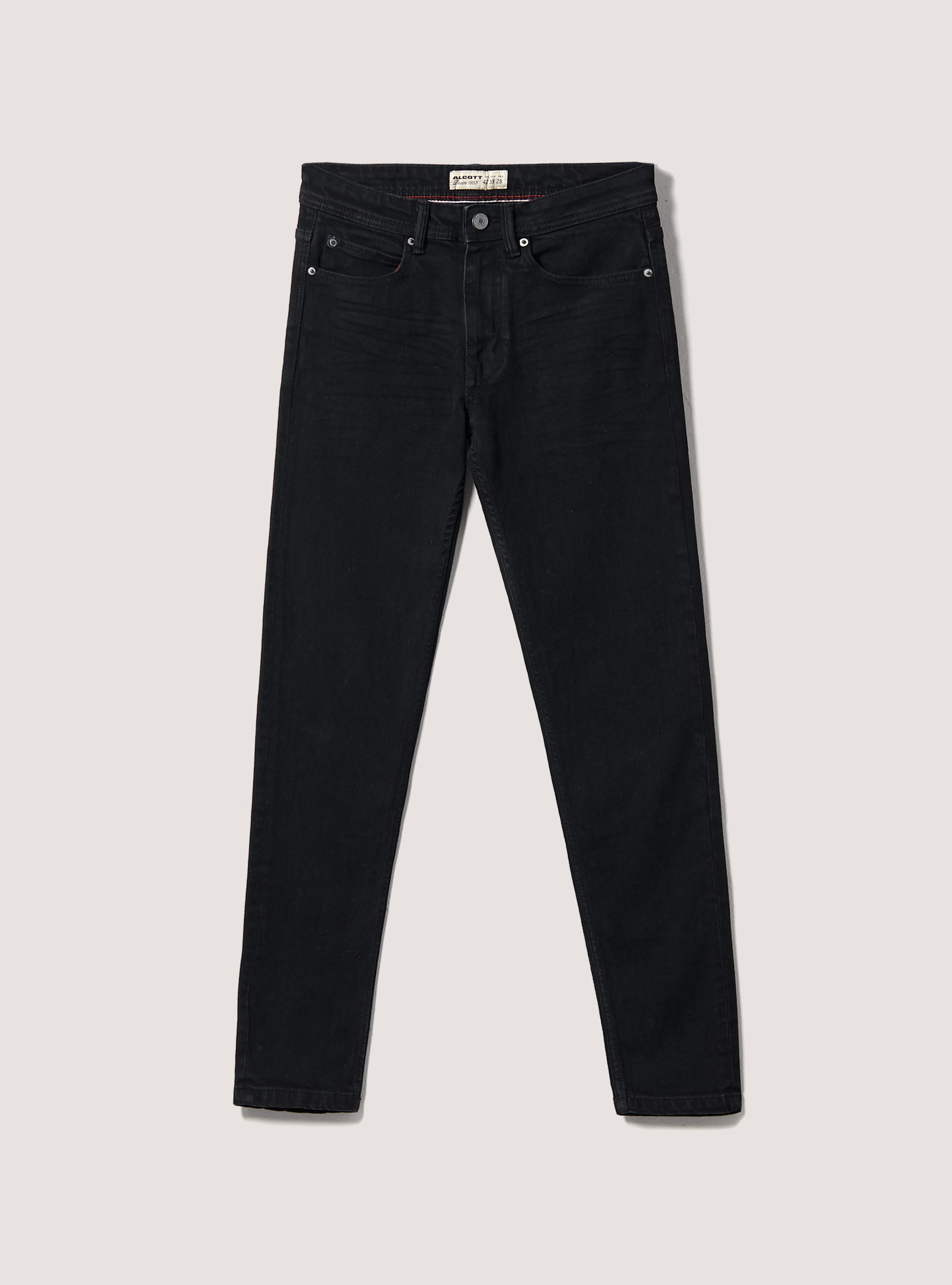 Stretch slim fit jeans in cotton, BLACK