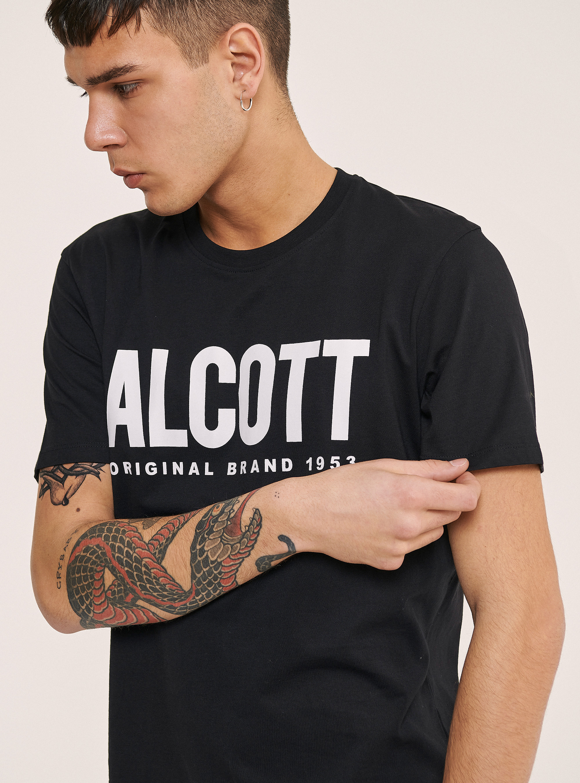 T-shirt avec impression logo 100% coton, C101 BLACK