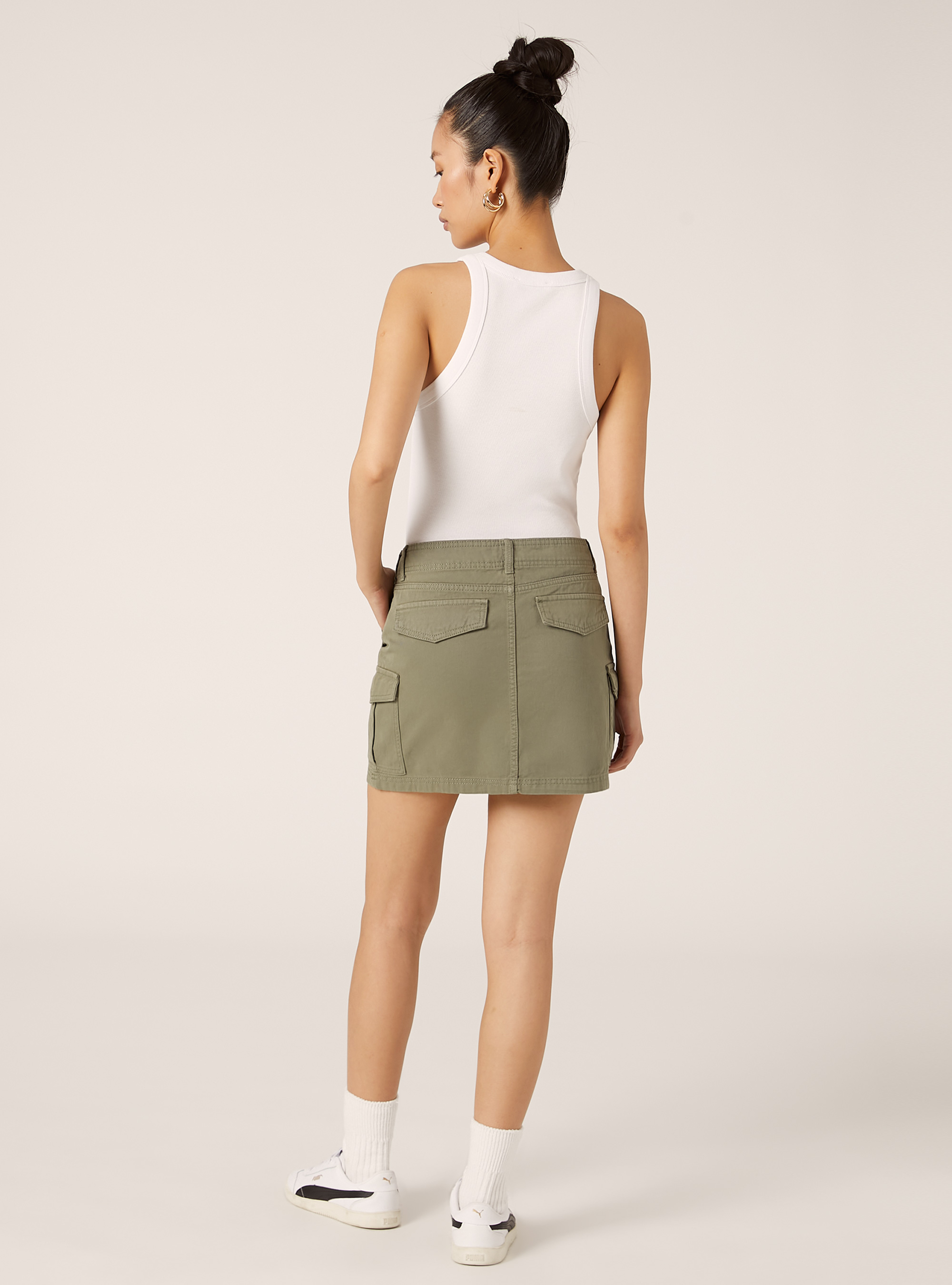 Minijupe cargo en tissu ripstop, KY3 KAKY LIGHT