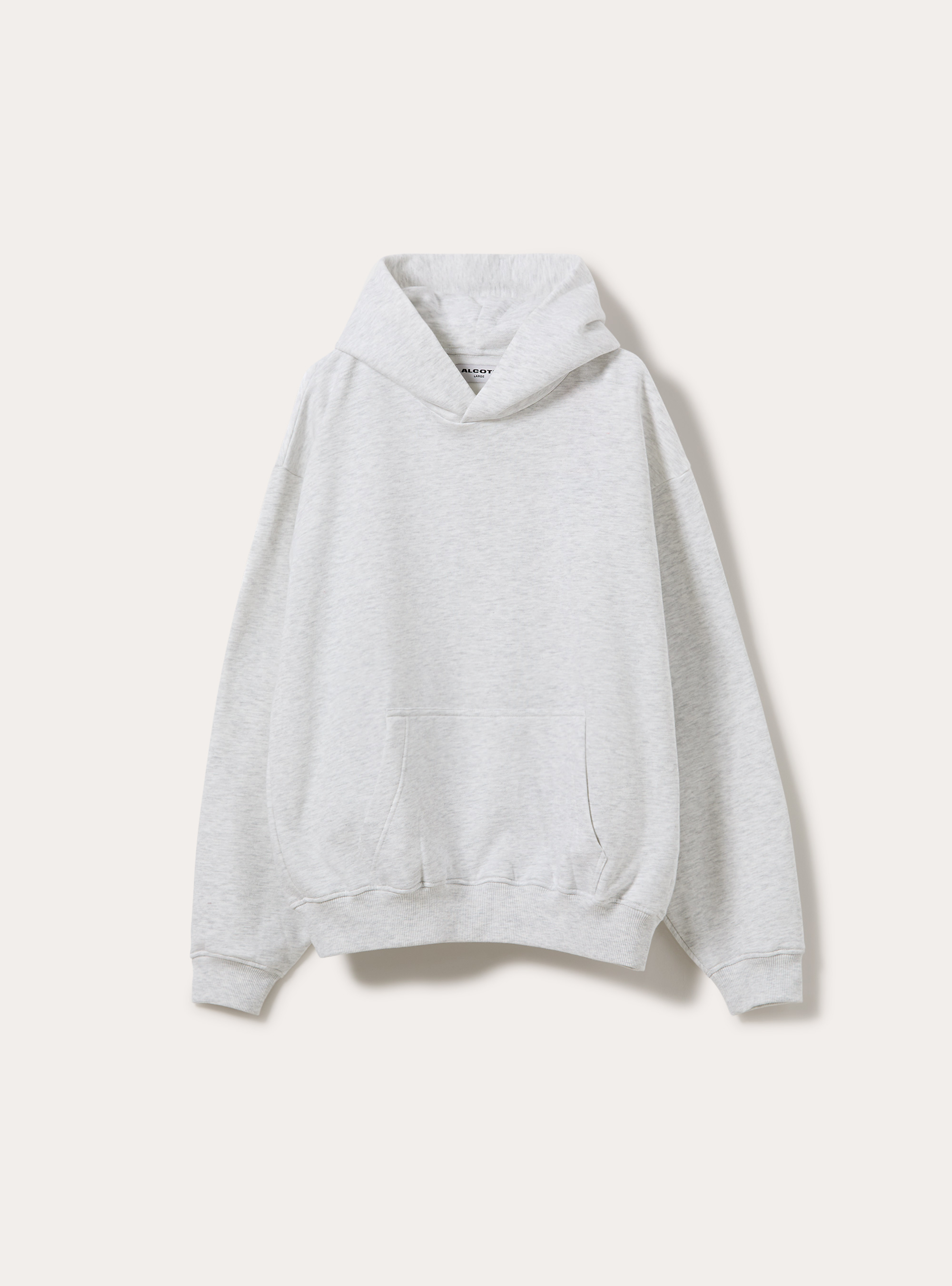 Felpa con cappuccio boxy fit, MGY3 GREY MEL LIGHT