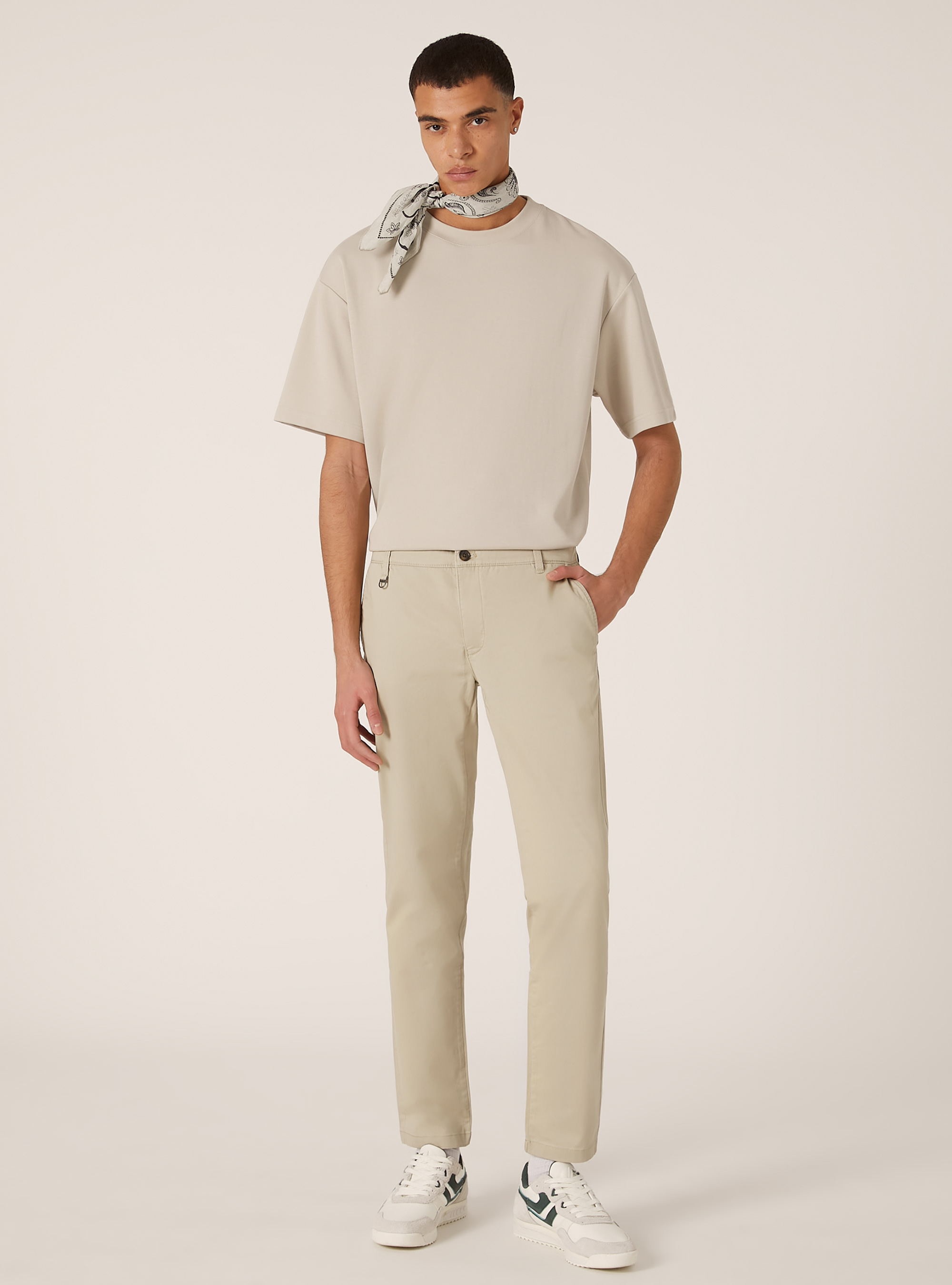 Skinny fit stretch twill chinos, BG2 BEIGE MEDIUM