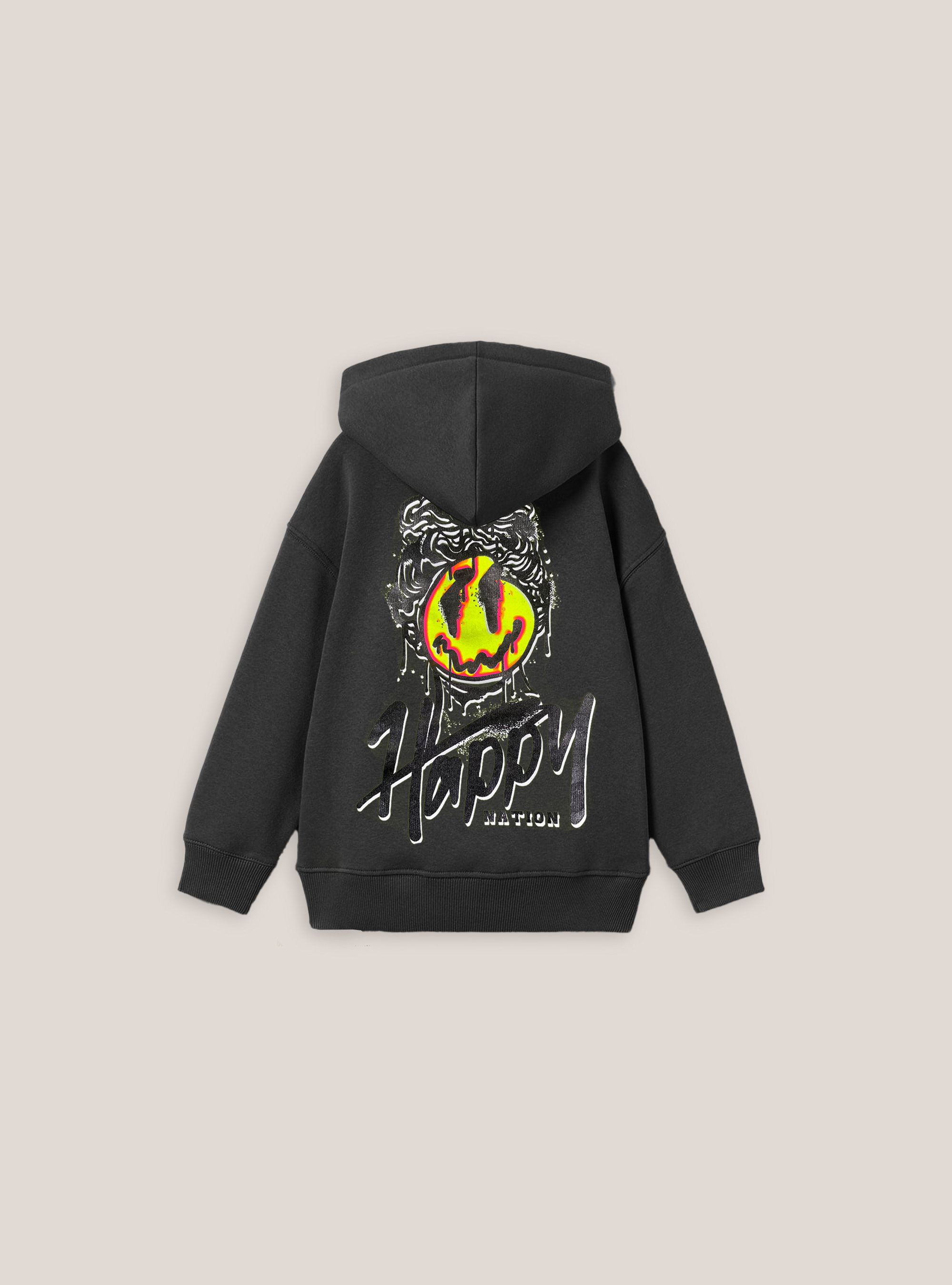 Mini Me sweatshirt with Smile collection print, BK1 BLACK