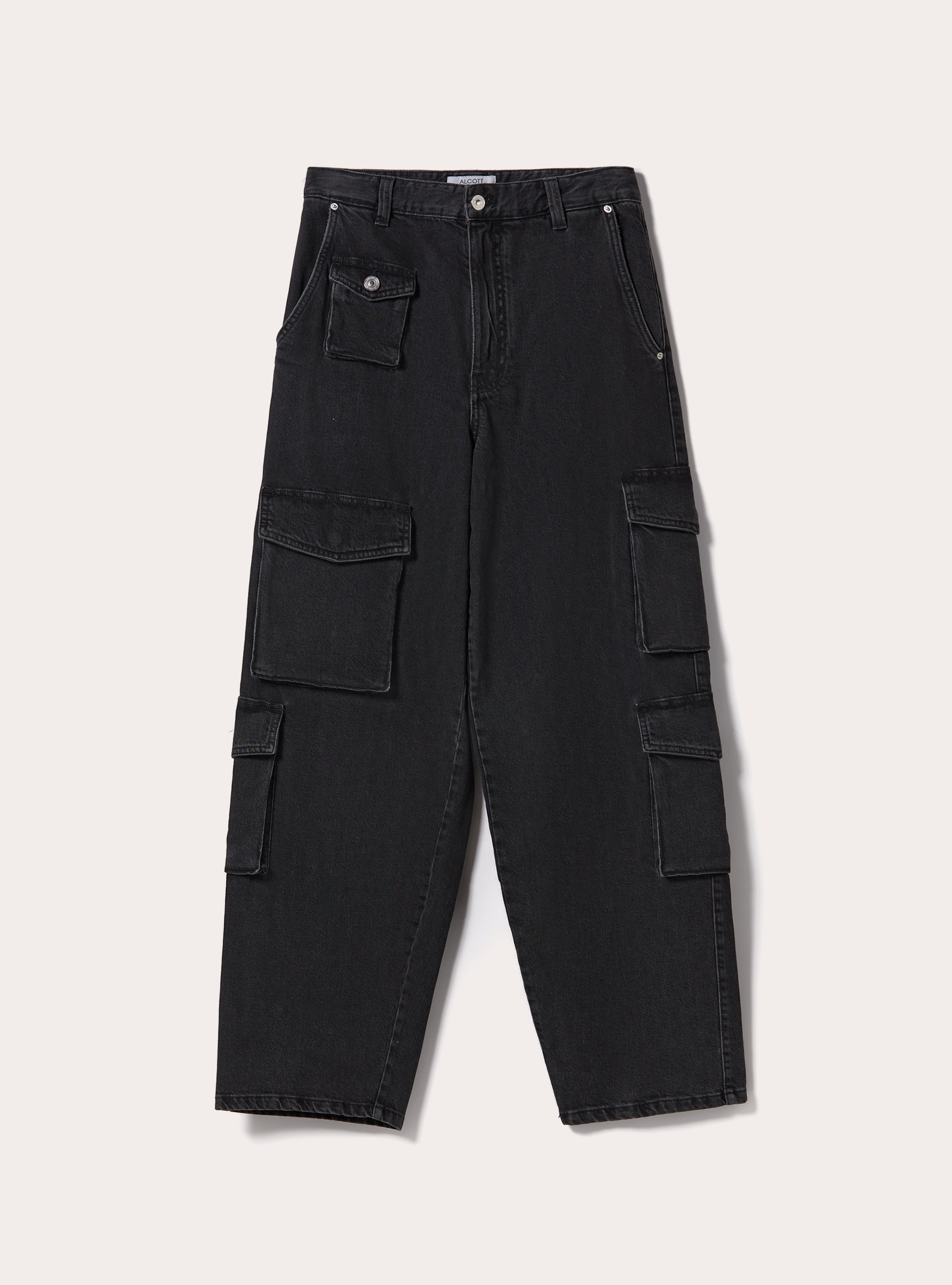 Multi cargo comfort fit jeans, D000 BLACK