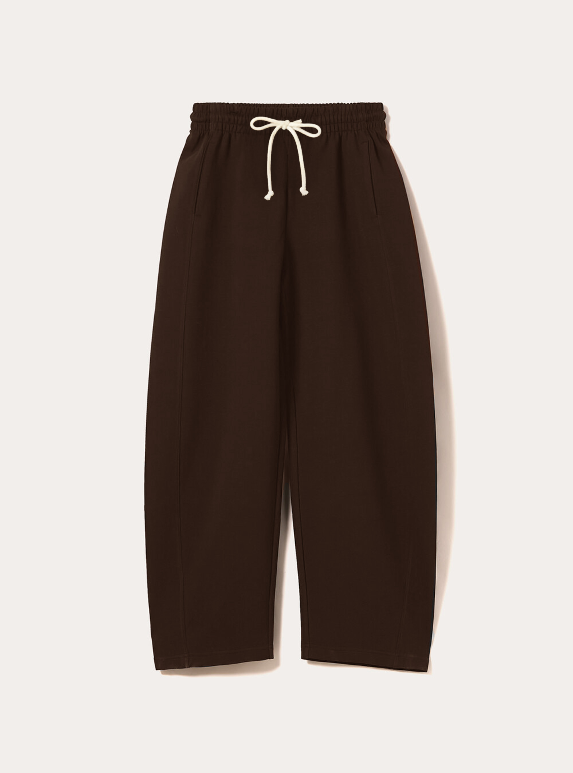 Barrel fit fleece trousers, BR1 BROWN DARK