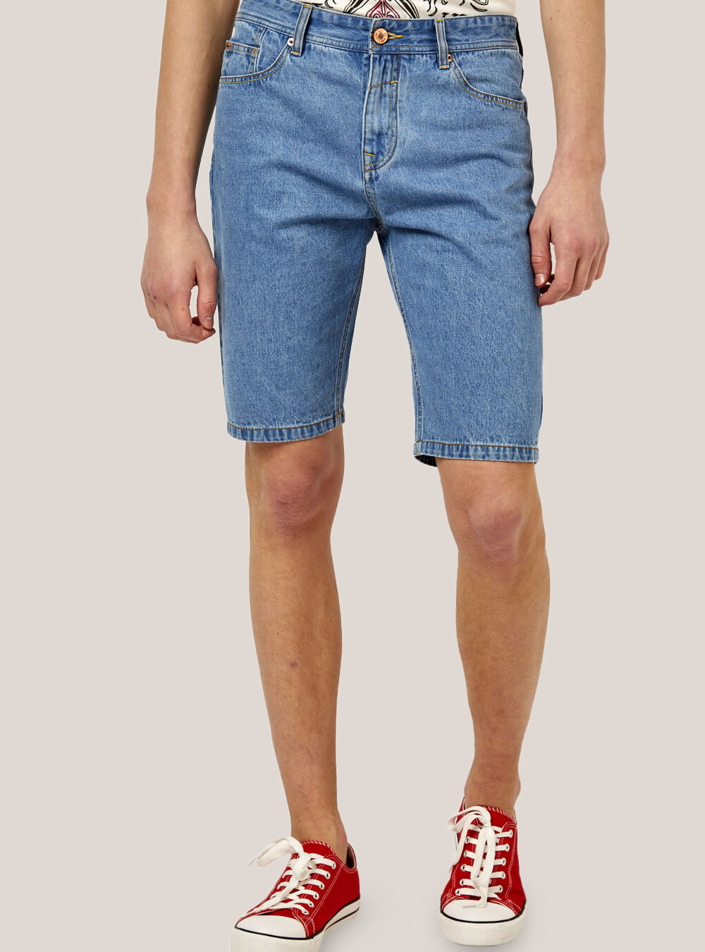 Bermuda in denim slim fit, BLU