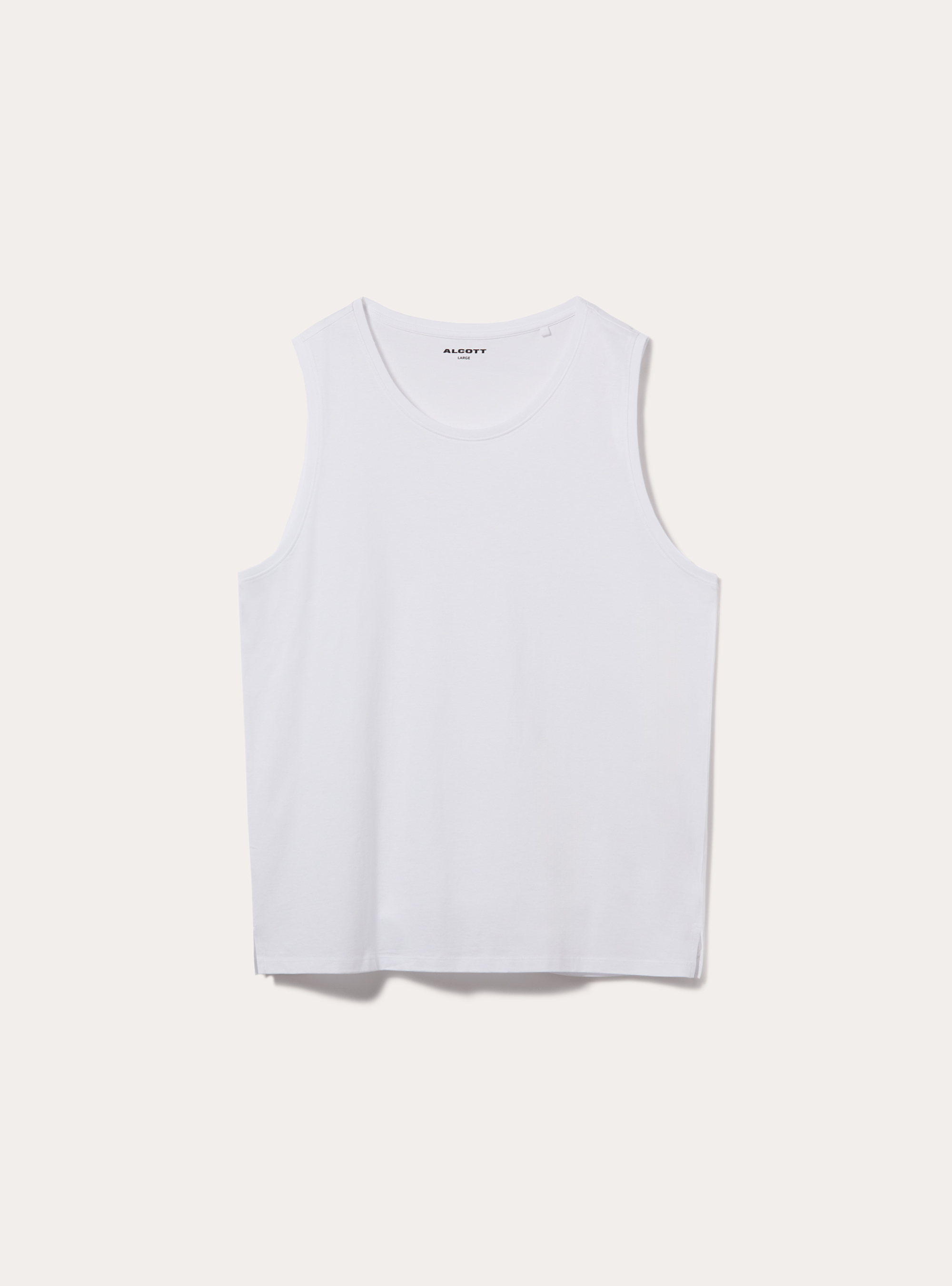 Solid-coloured comfort fit tank top, WH3 WHITE