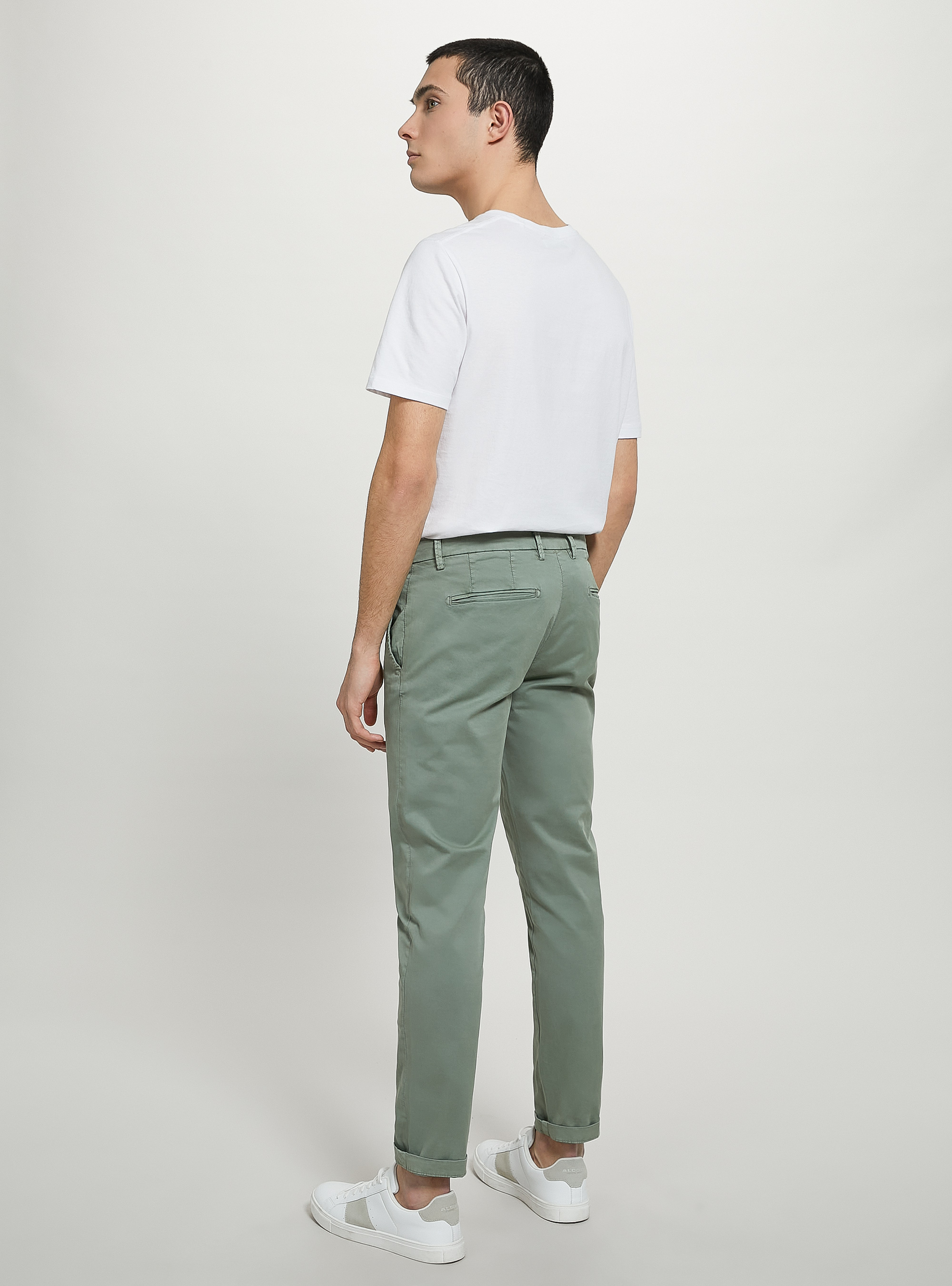 Stretch cotton twill chinos, KY3 KAKY LIGHT