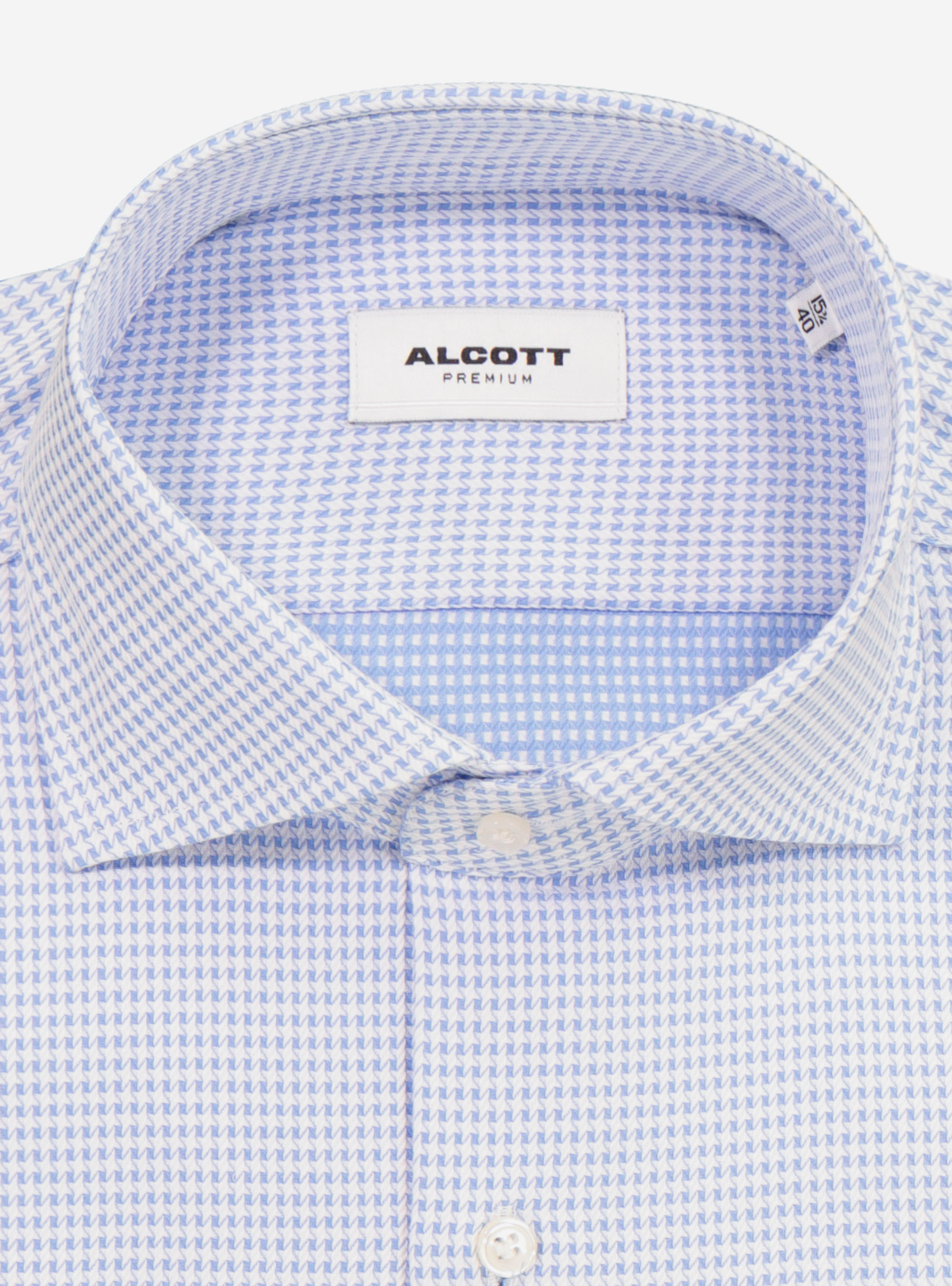 CAMISA DE ALGODÓN DE FANTASÍA, CELESTE