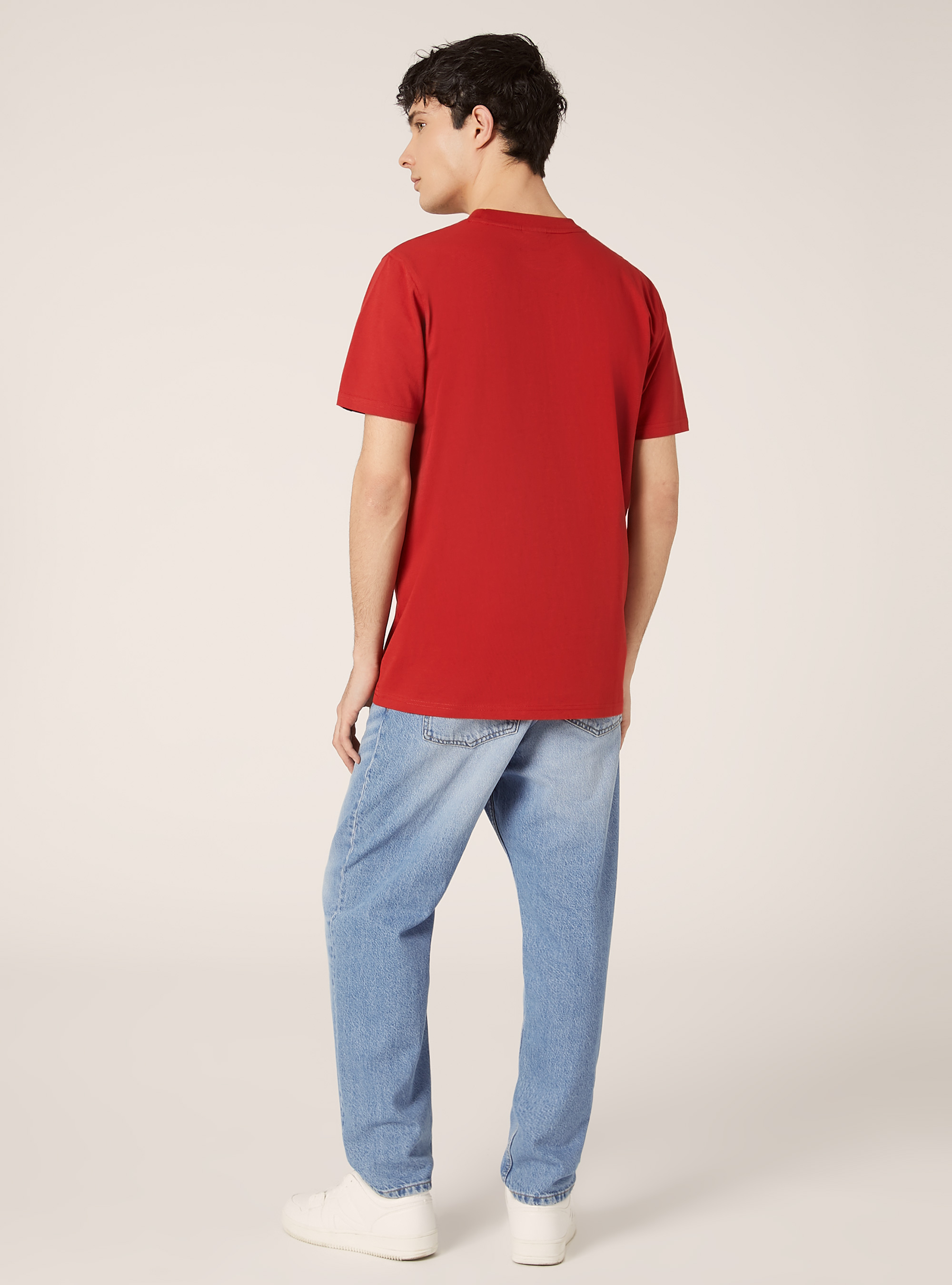 Cotton T-shirt with NBA / Alcott print., RD1 RED DARK