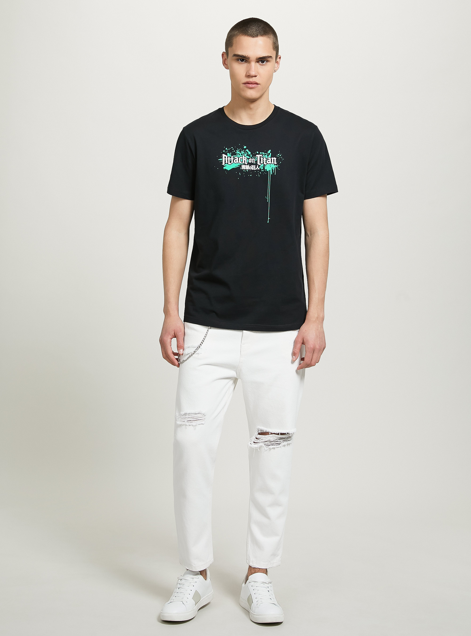 Attack on Titan / Alcott T-shirt, BK1 BLACK