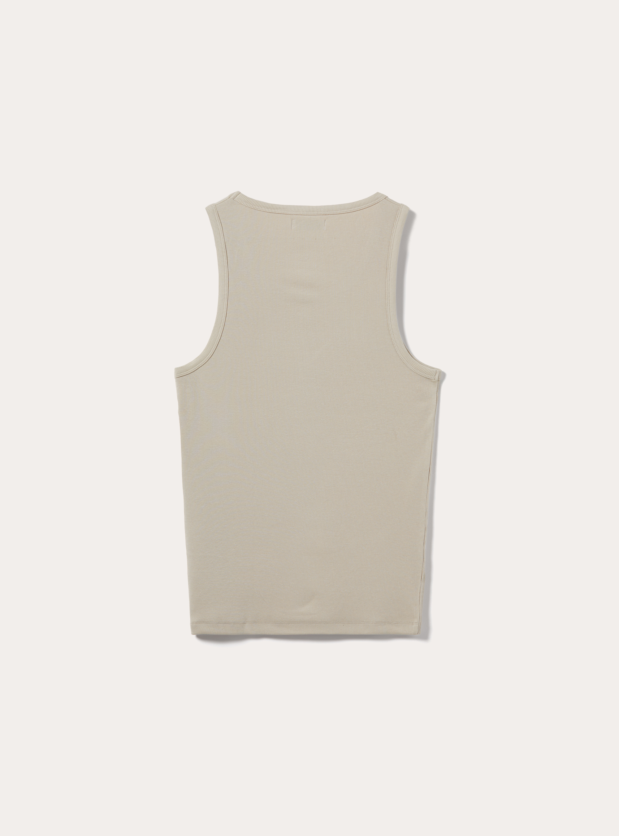 Set of two ribbed cotton tank tops, BG2 BEIGE MEDIUM