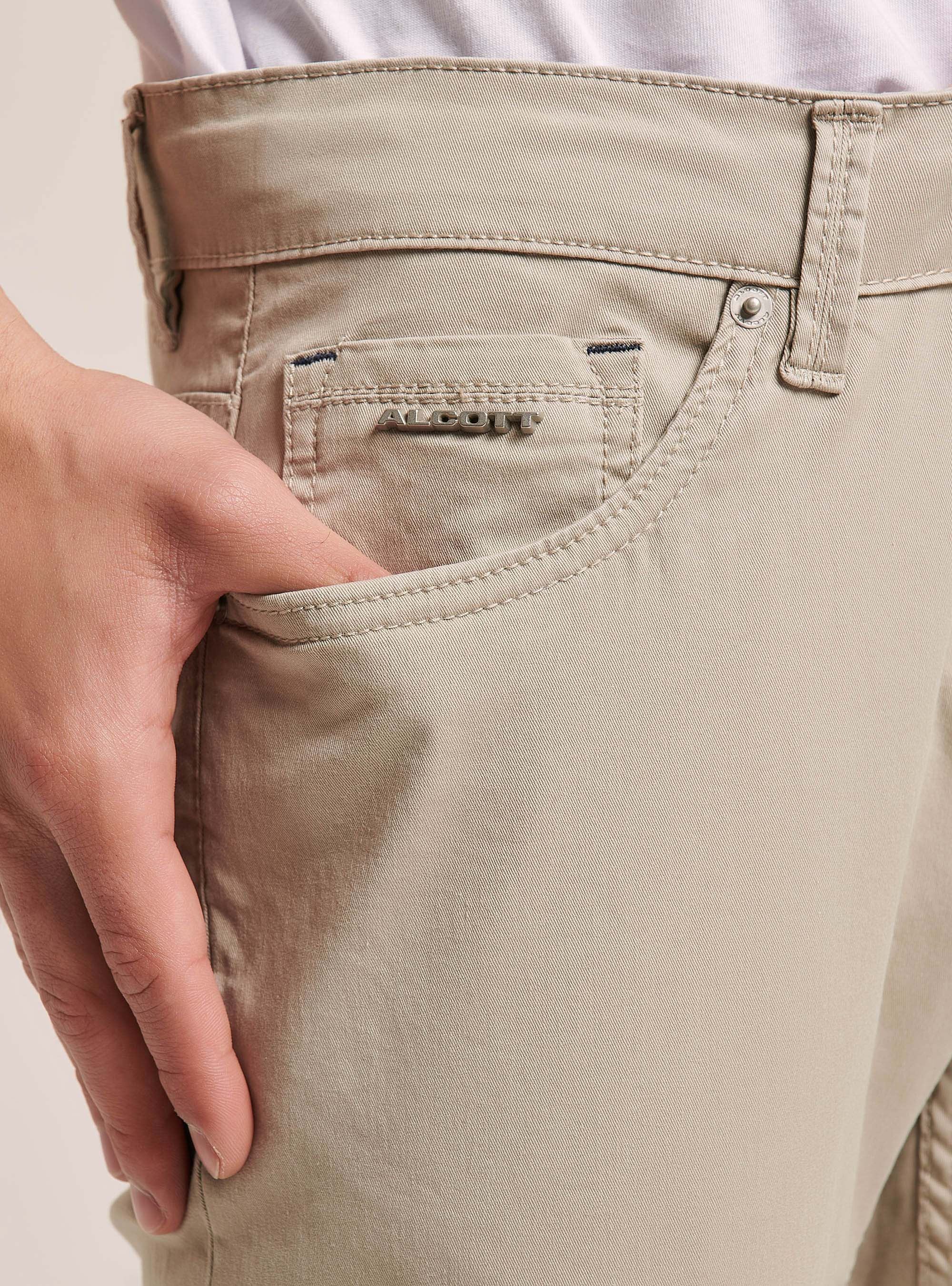 Stretch-Twill-Hose, C581 BEIGE