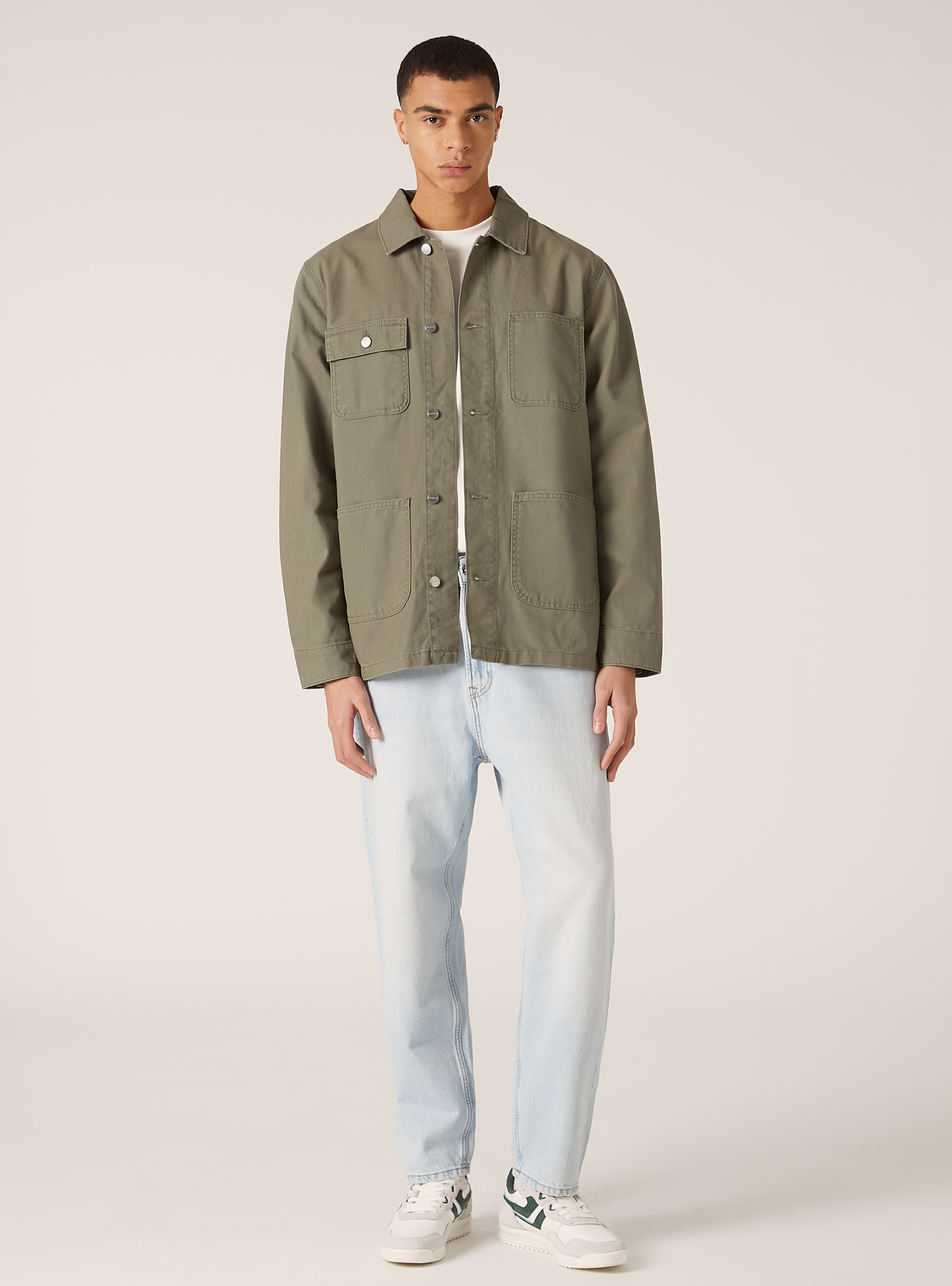 Canvas jacket with pockets, KY2 KAKY MEDIUM