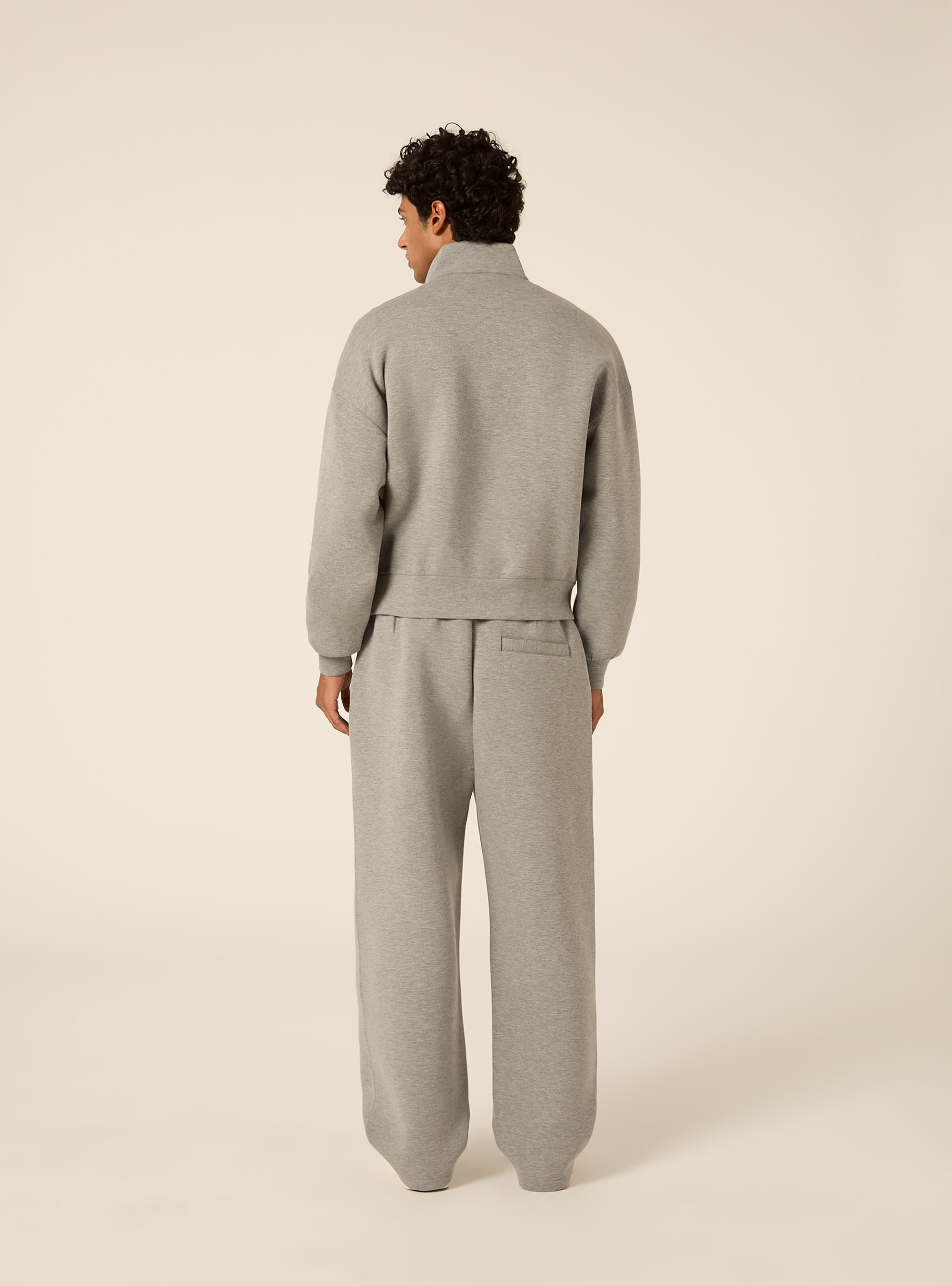 Cardigan in scuba boxy fit, MGY2 GREY MEL MEDIUM