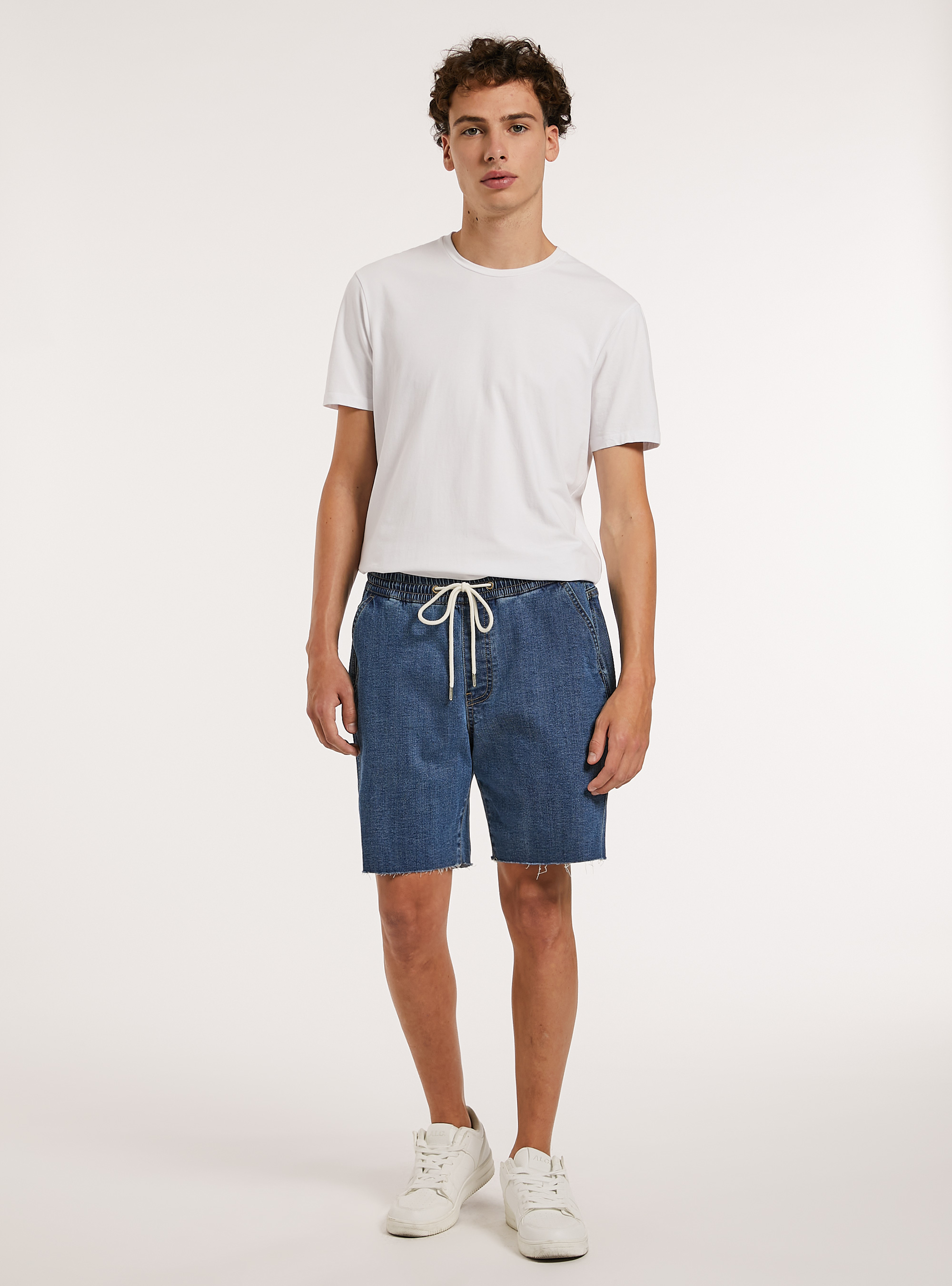 Bermuda jogger, D002 MEDIUM DARK BLUE