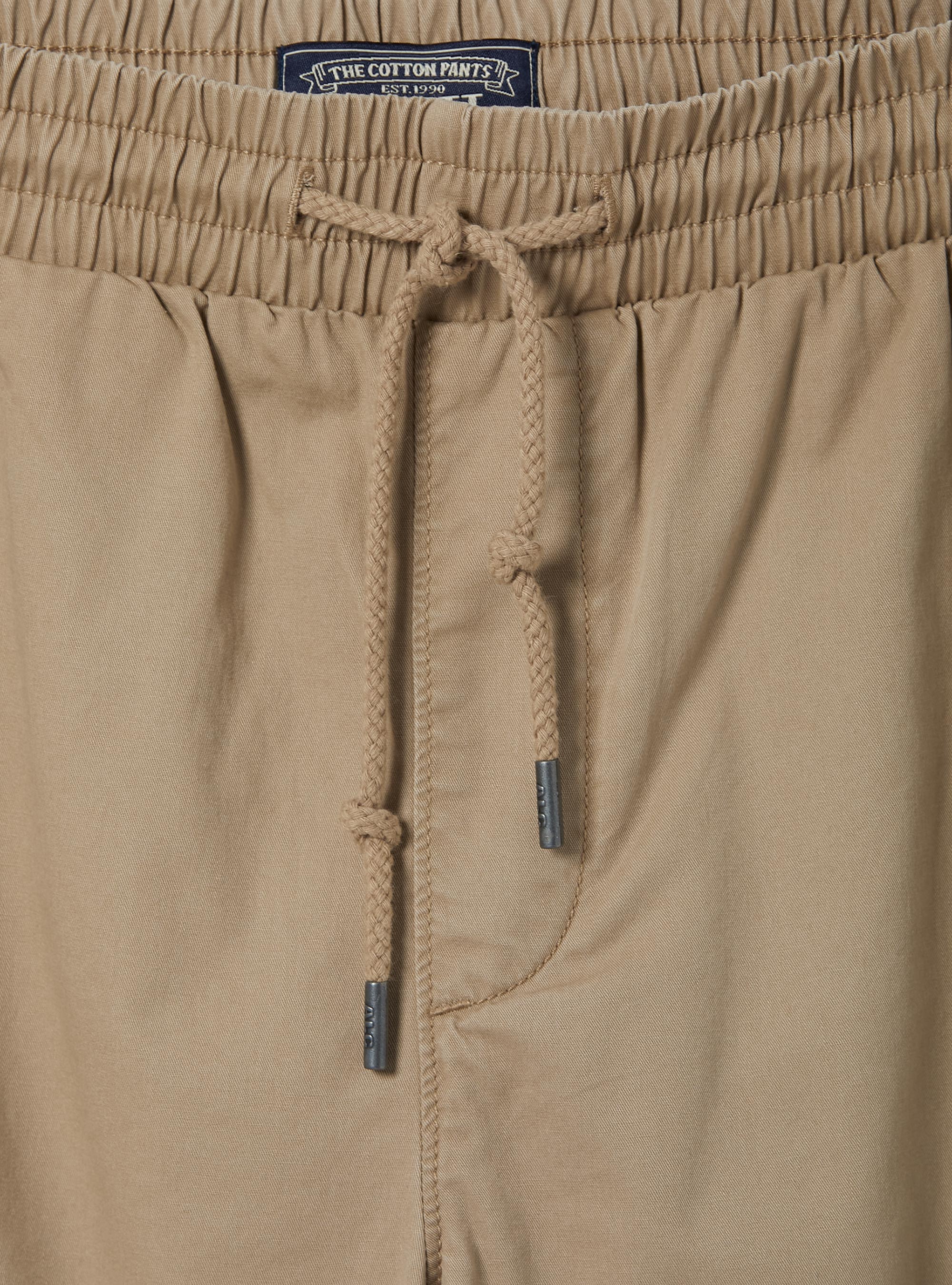 Twill chinos with elasticated waistband, TB3 TOBACCO LIGHT