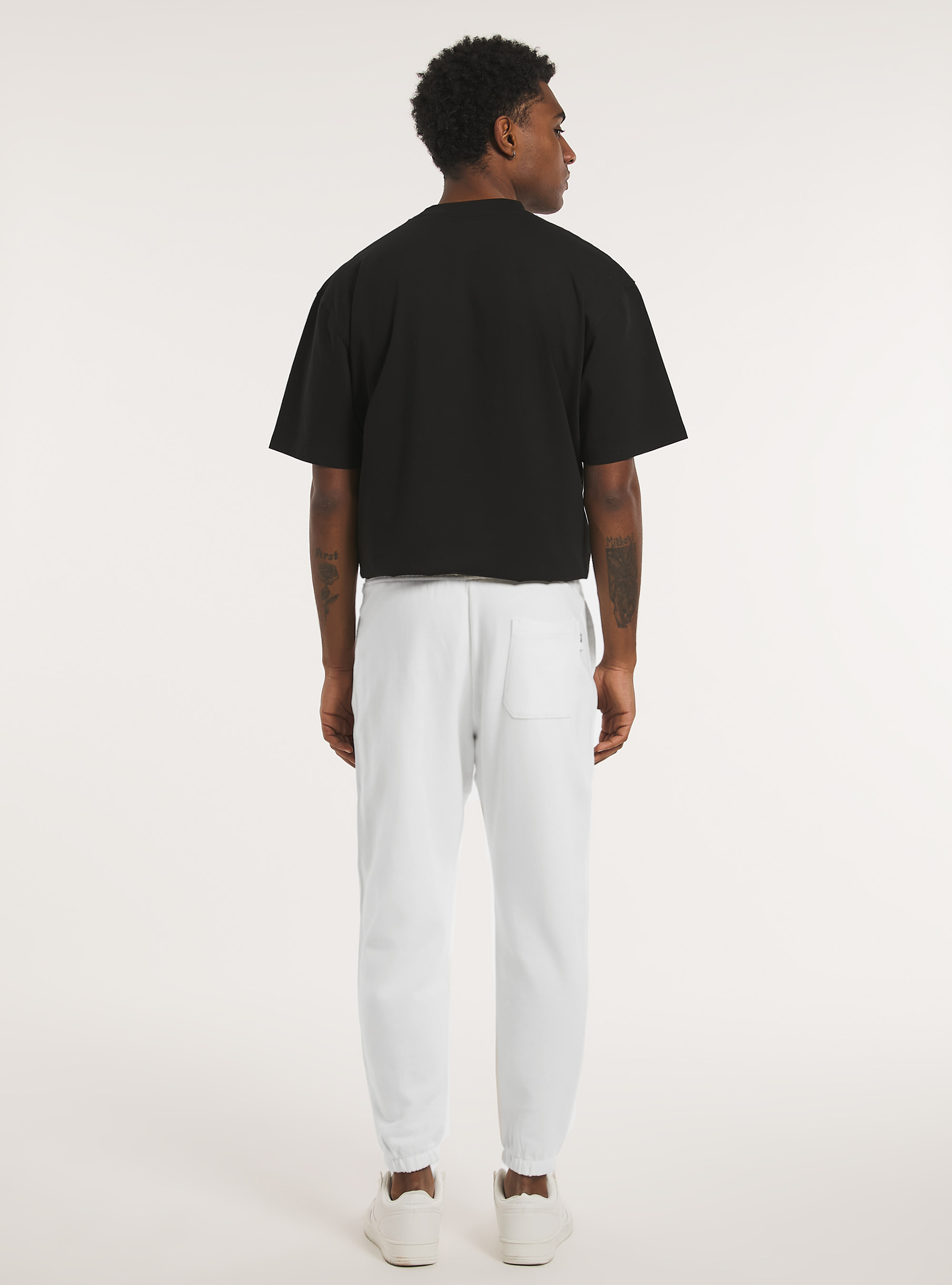 Jogger in scuba fabric, WH2 WHITE