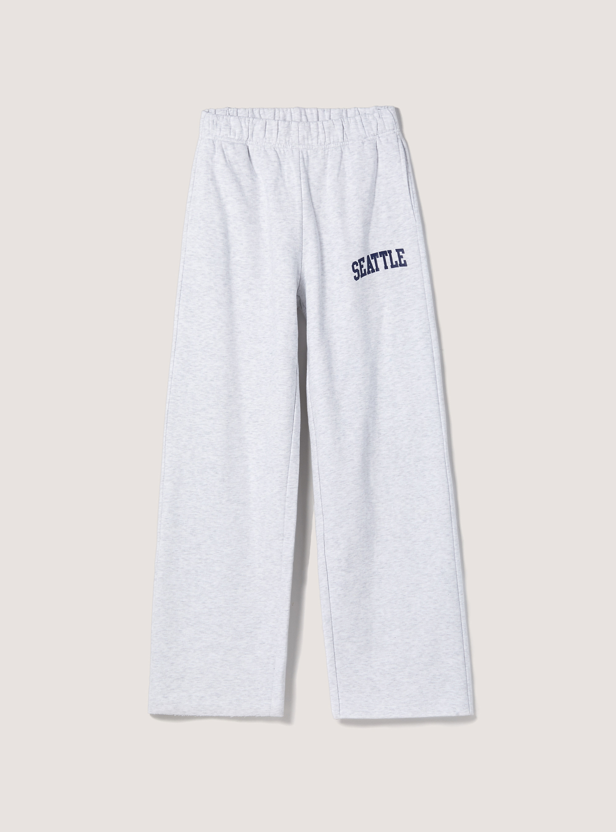 Plush trousers with loose fit print, MEL GREY LIGHT