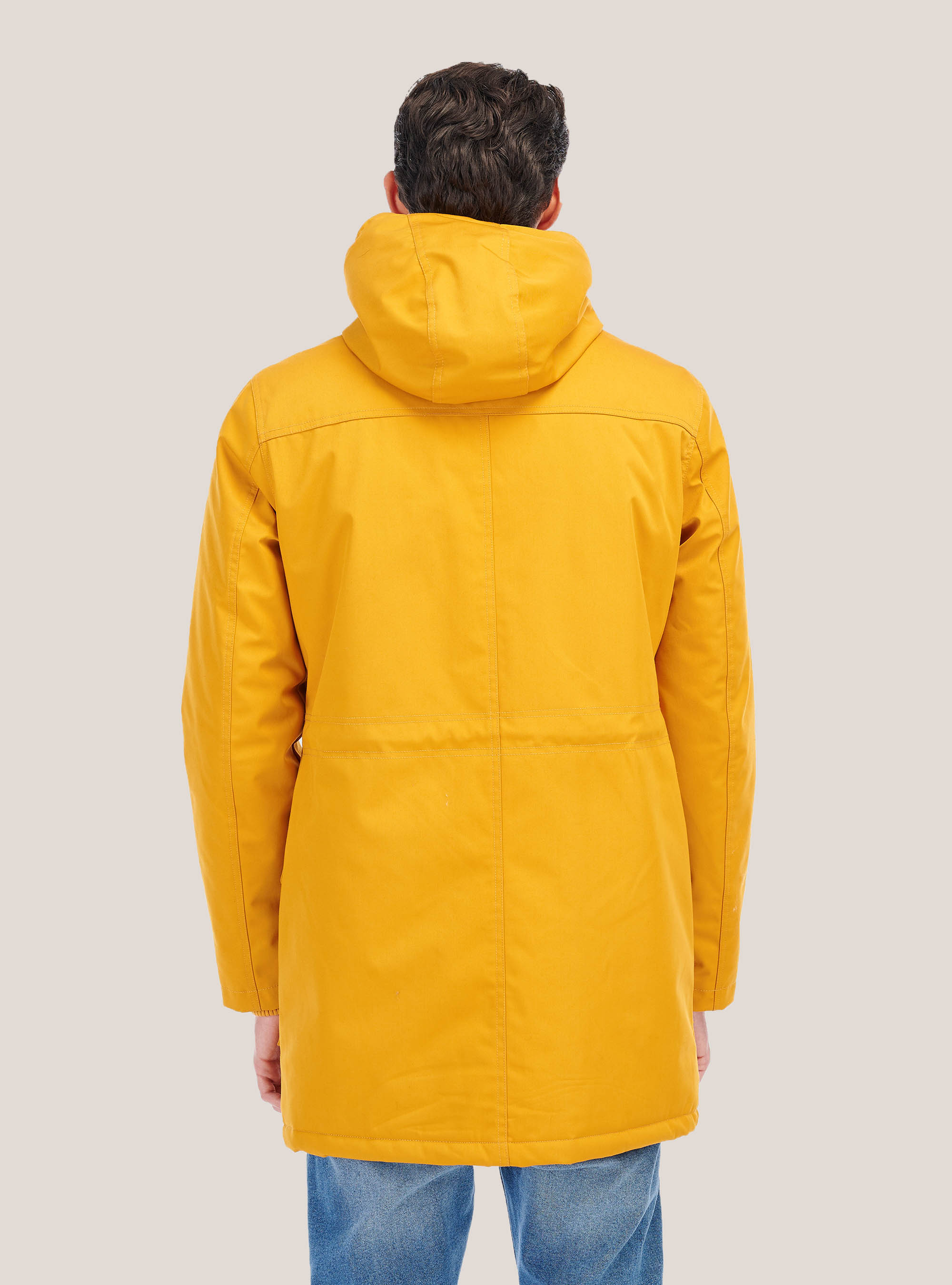 PARKA JACKET WITH POCKETS, C7742 YELLOW