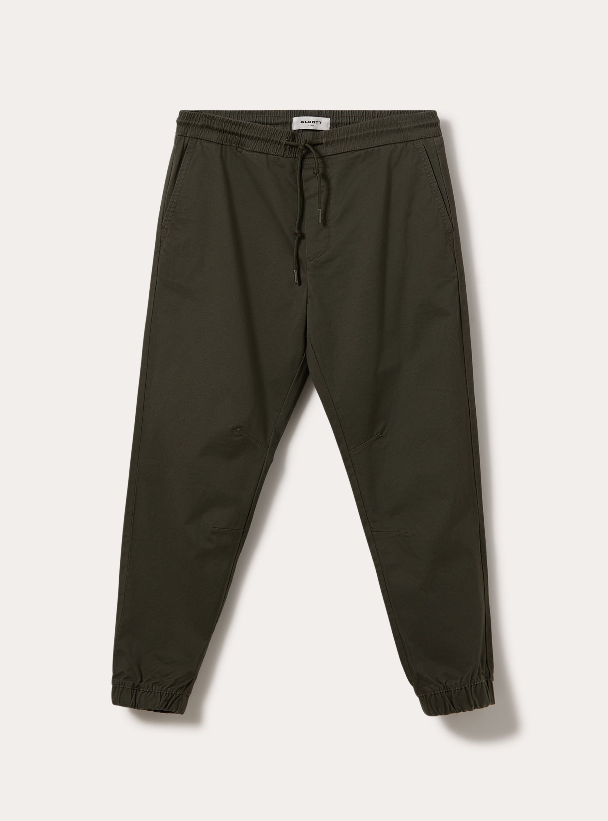 Jogger hose aus stretch baumwolle mit kordelzug und elastischem bundchen, KY2 KAKY MEDIUM