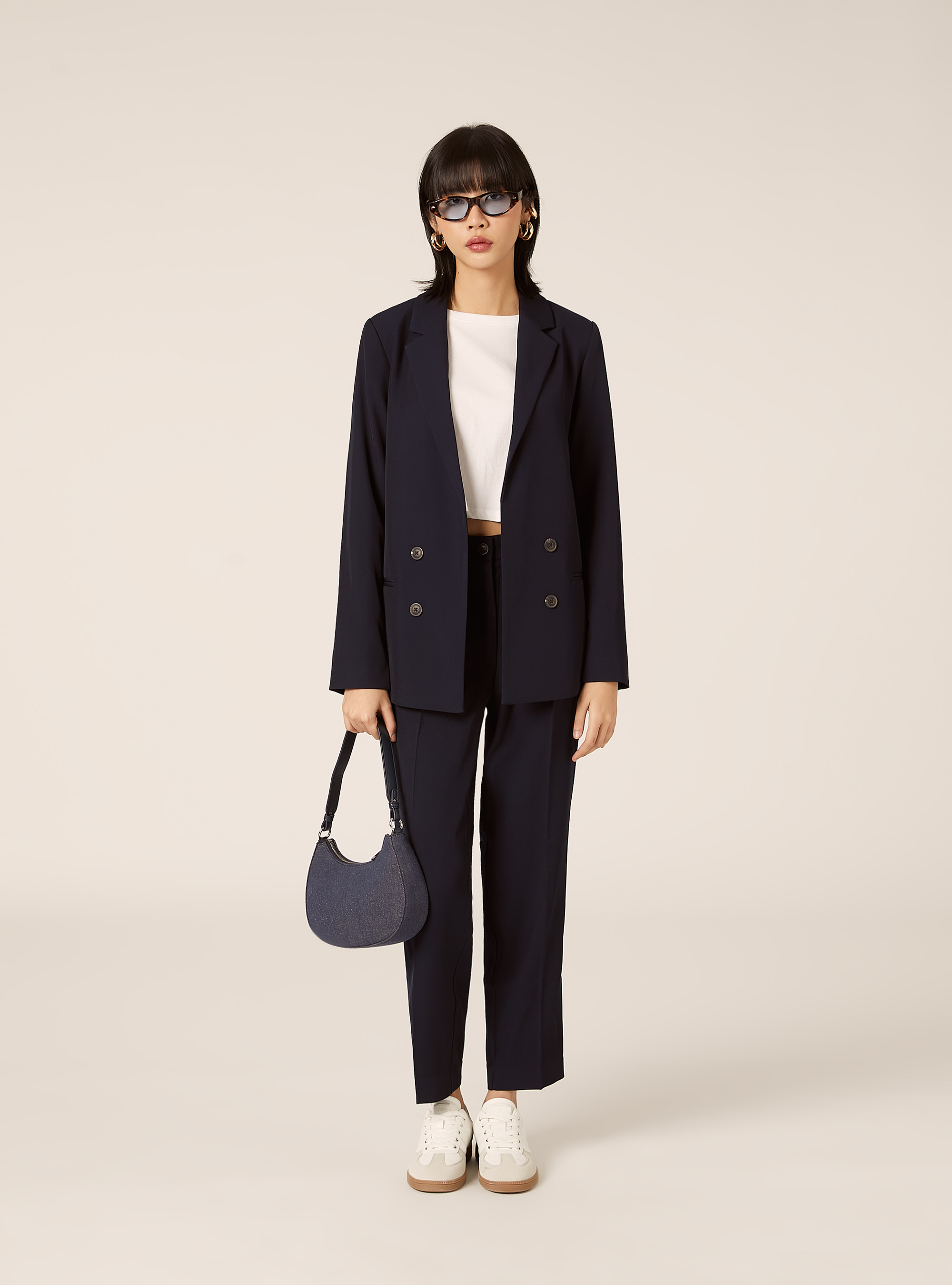 Blazer cruzado, NA2 NAVY MEDIUM