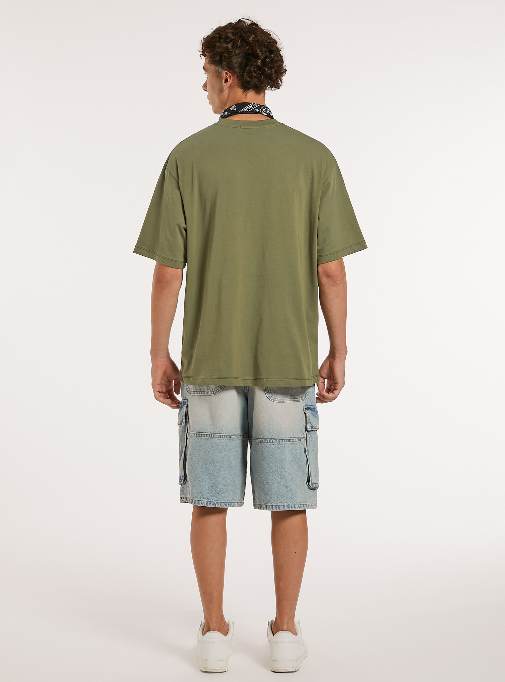 Boxy fit cotton t-shirt, KY2 KAKY MEDIUM