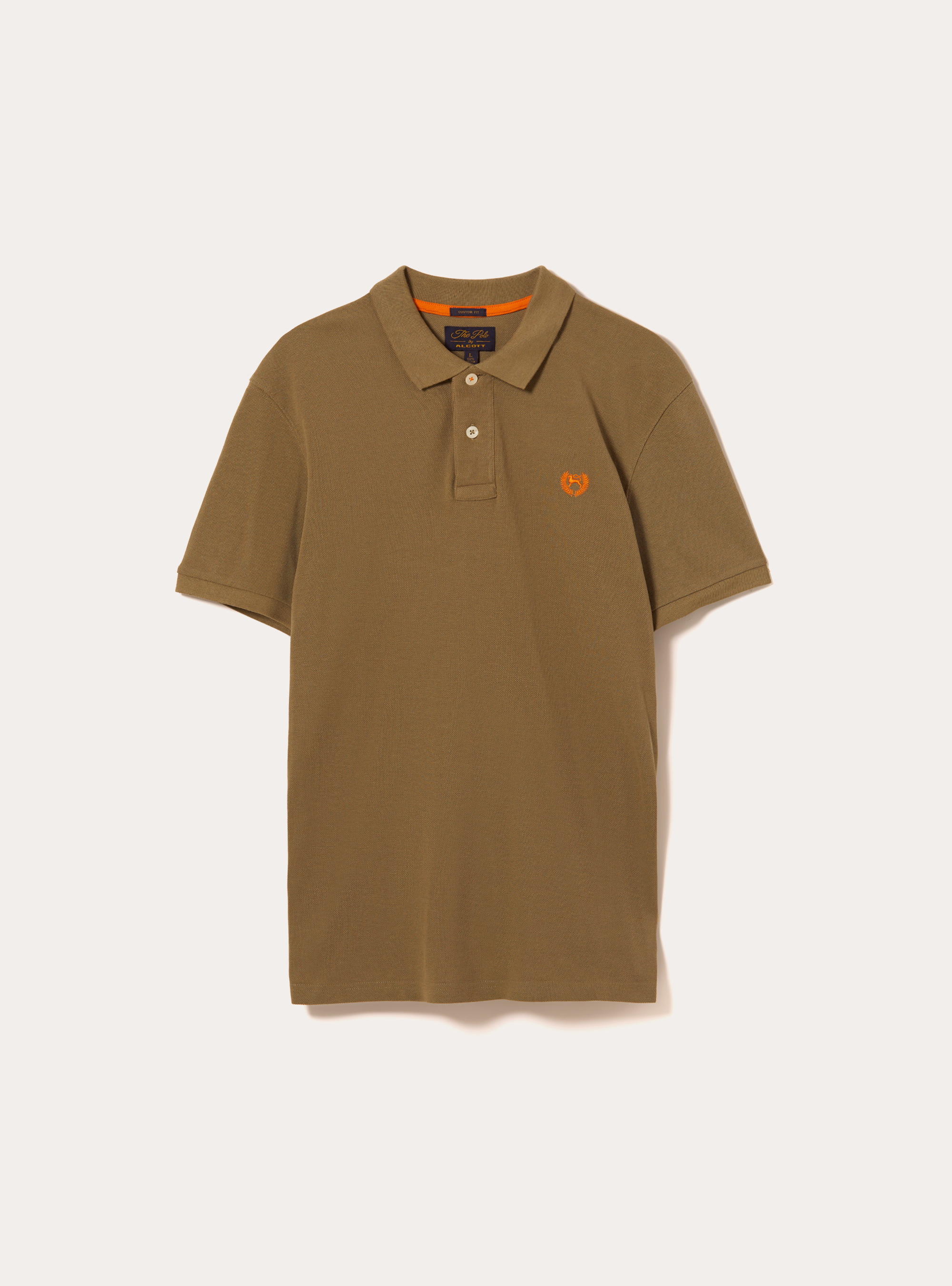 Cotton piqu&eacute; polo shirt with embroidery, KY2 KAKY MEDIUM