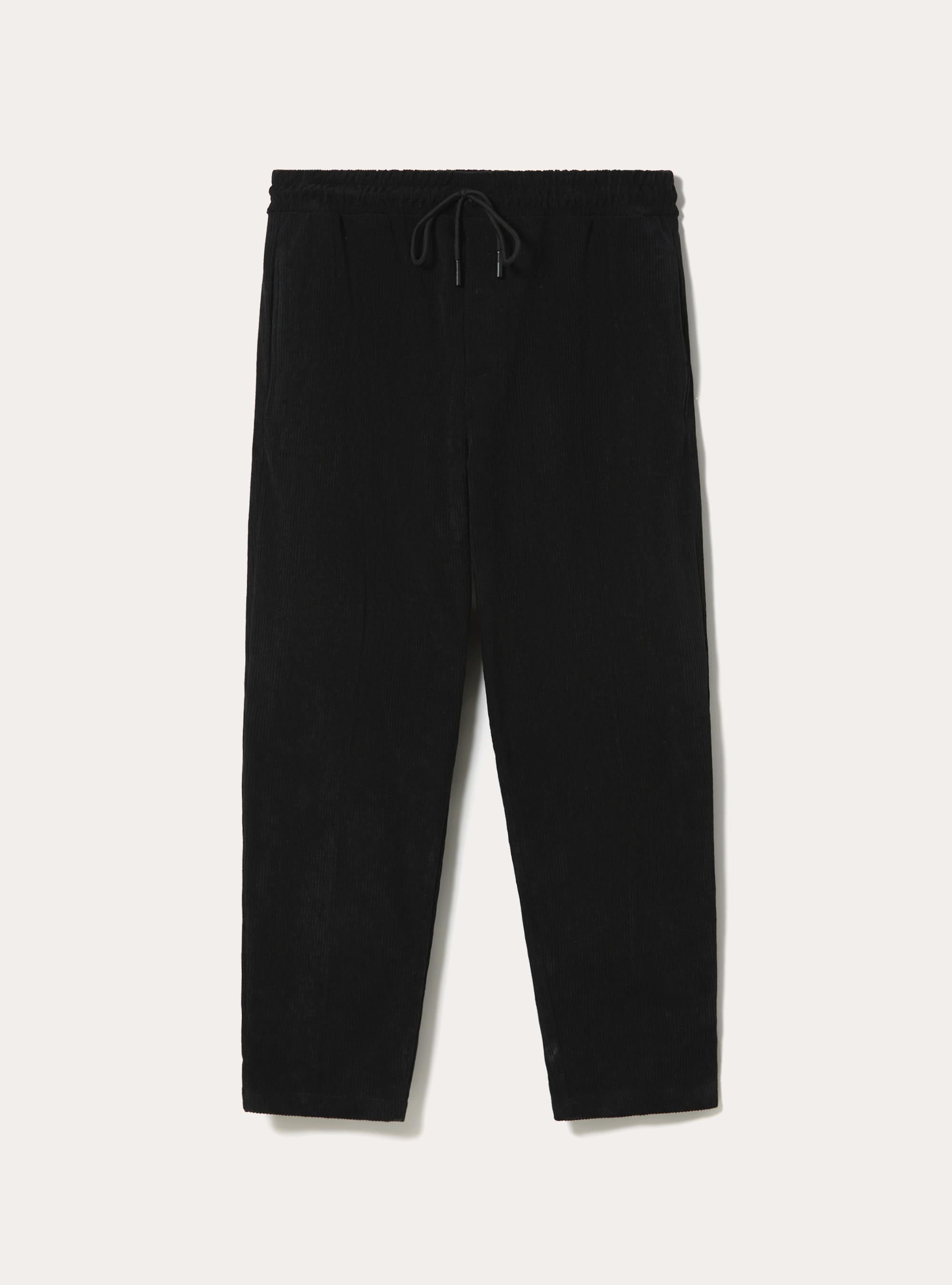 Jogger in velluto a coste con coulisse in vita, BK1 BLACK