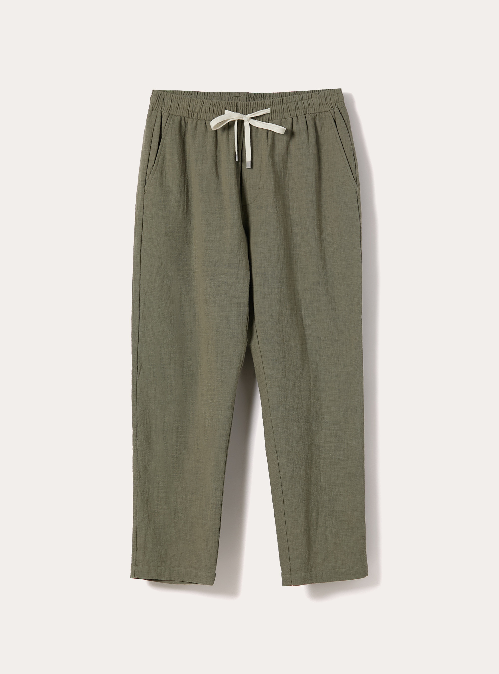 Pantaloni in cotone con laccio in vita, KY2 KAKY MEDIUM