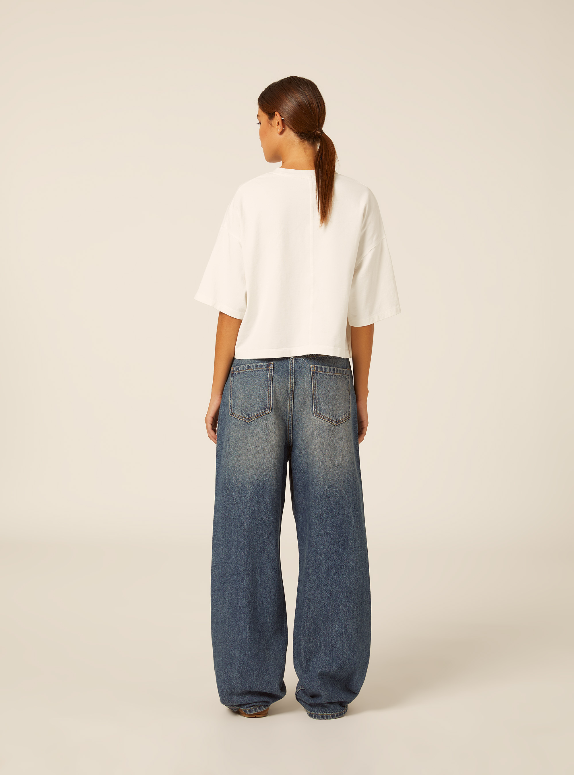Wide leg jeans, D004 MEDIUM LIGHT BLUE