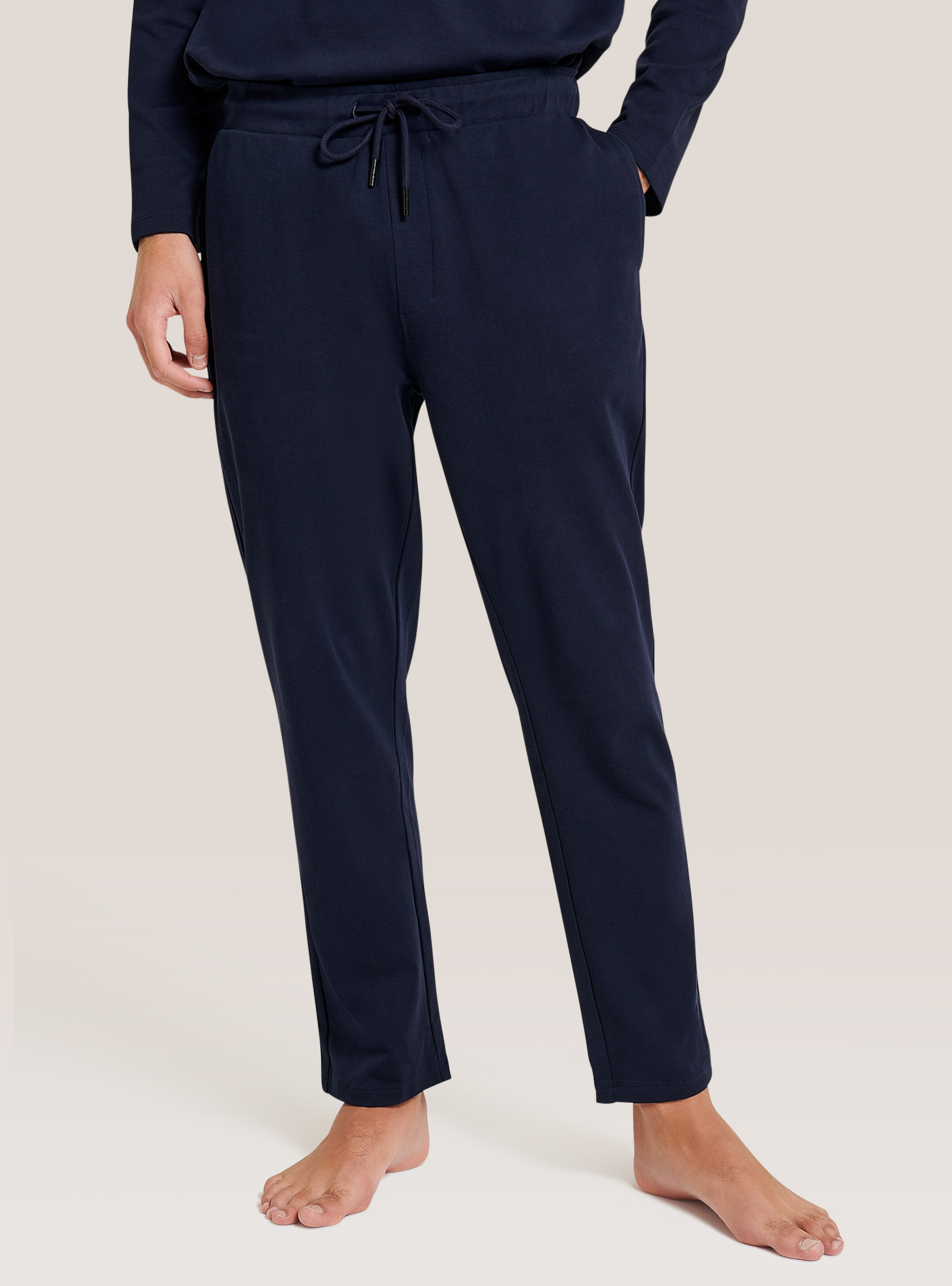 Plain cotton pyjamas, BLUE