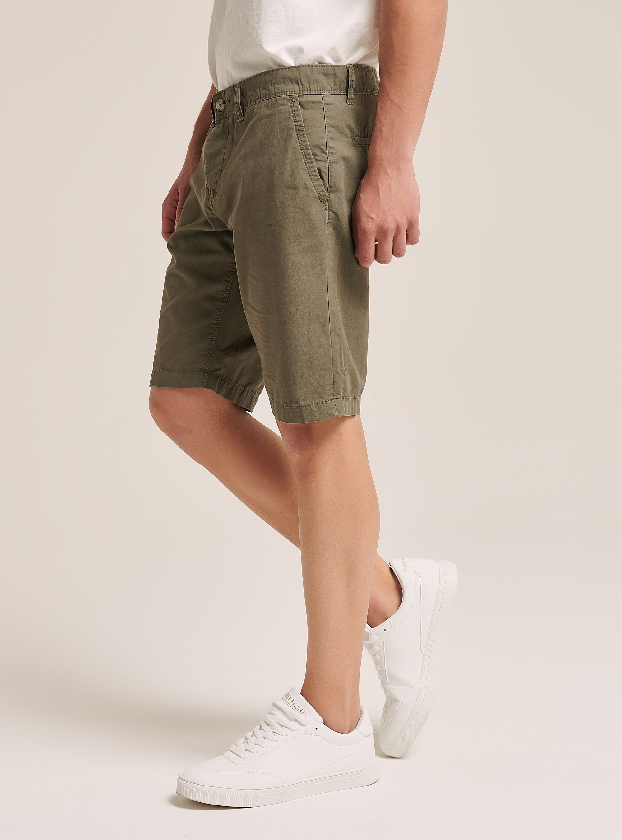 Bermudashorts aus Segeltuchstoff, C0597 KHAKY
