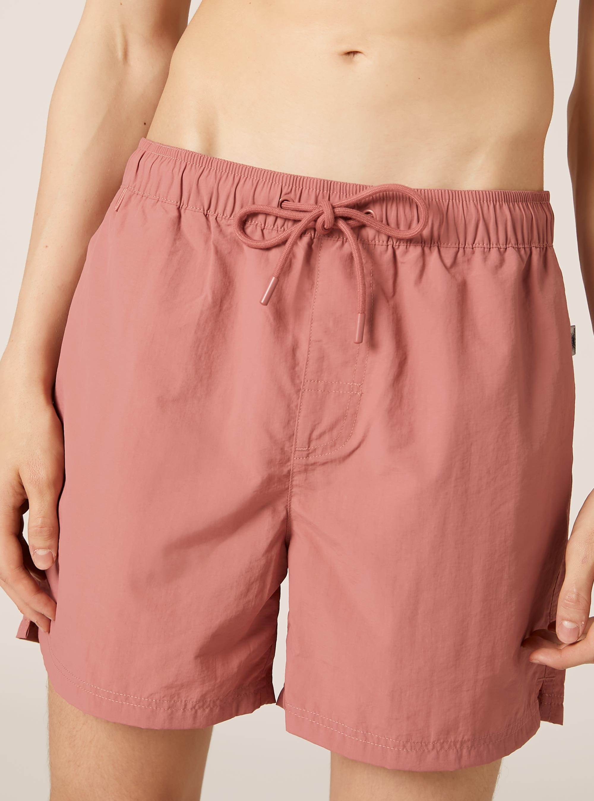 Maillot de bain uni avec poche arri&egrave;re, PK1 PINK DARK