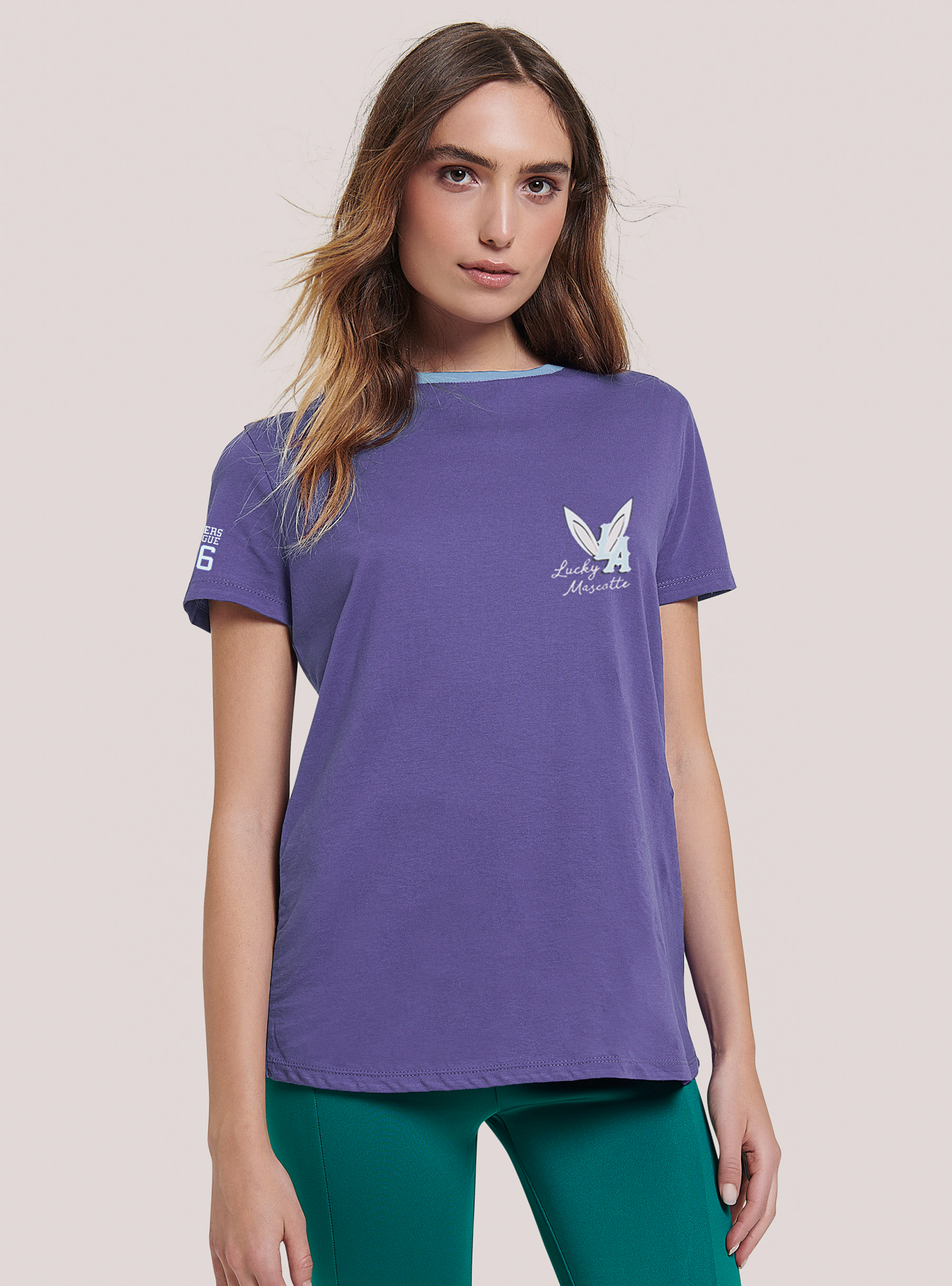 Maglietta in cotone The Rabbit Collection, VI2 VIOLET MEDIUM