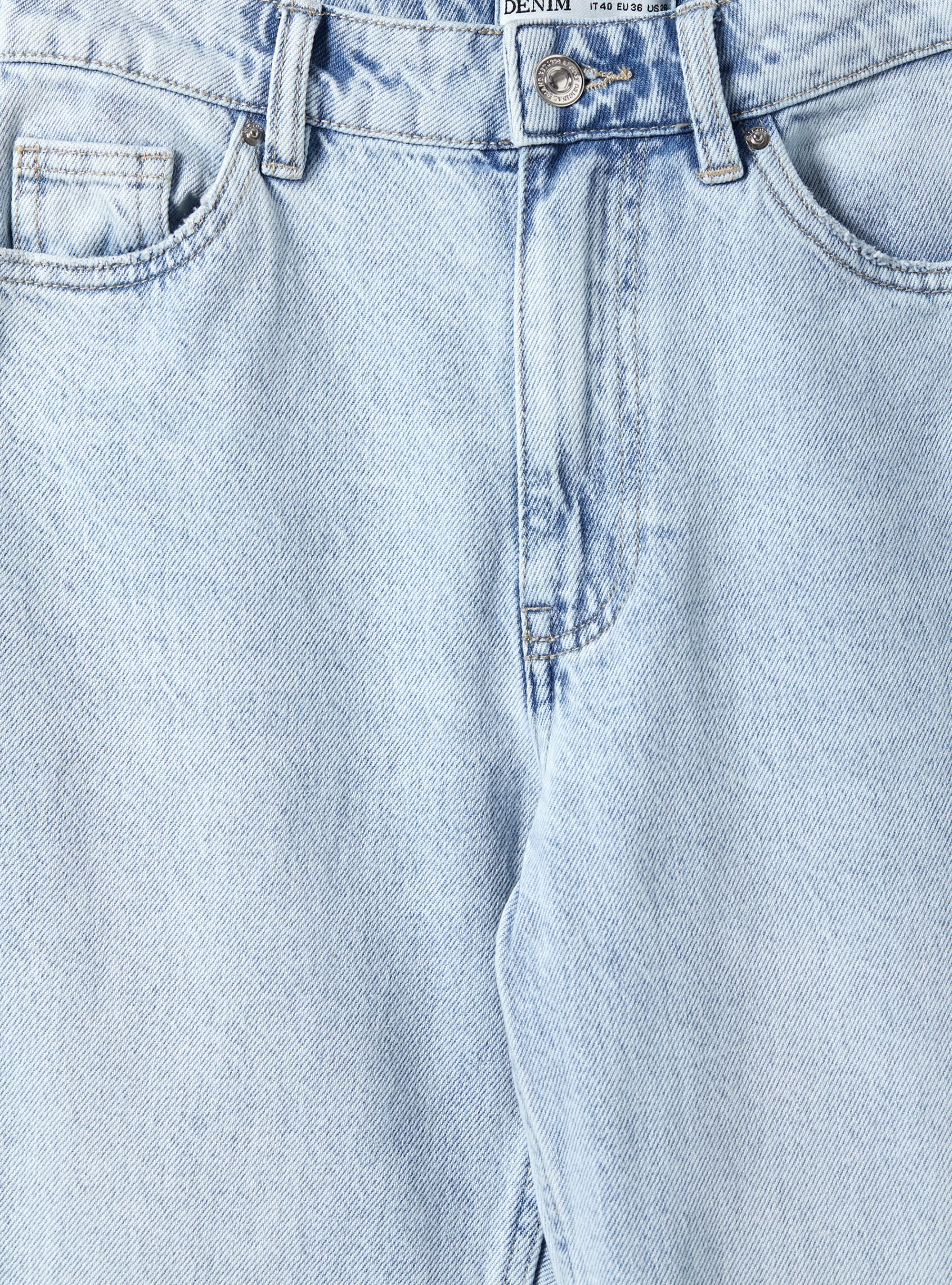 Mom Fit Jeans, D007 LIGHT AZURE