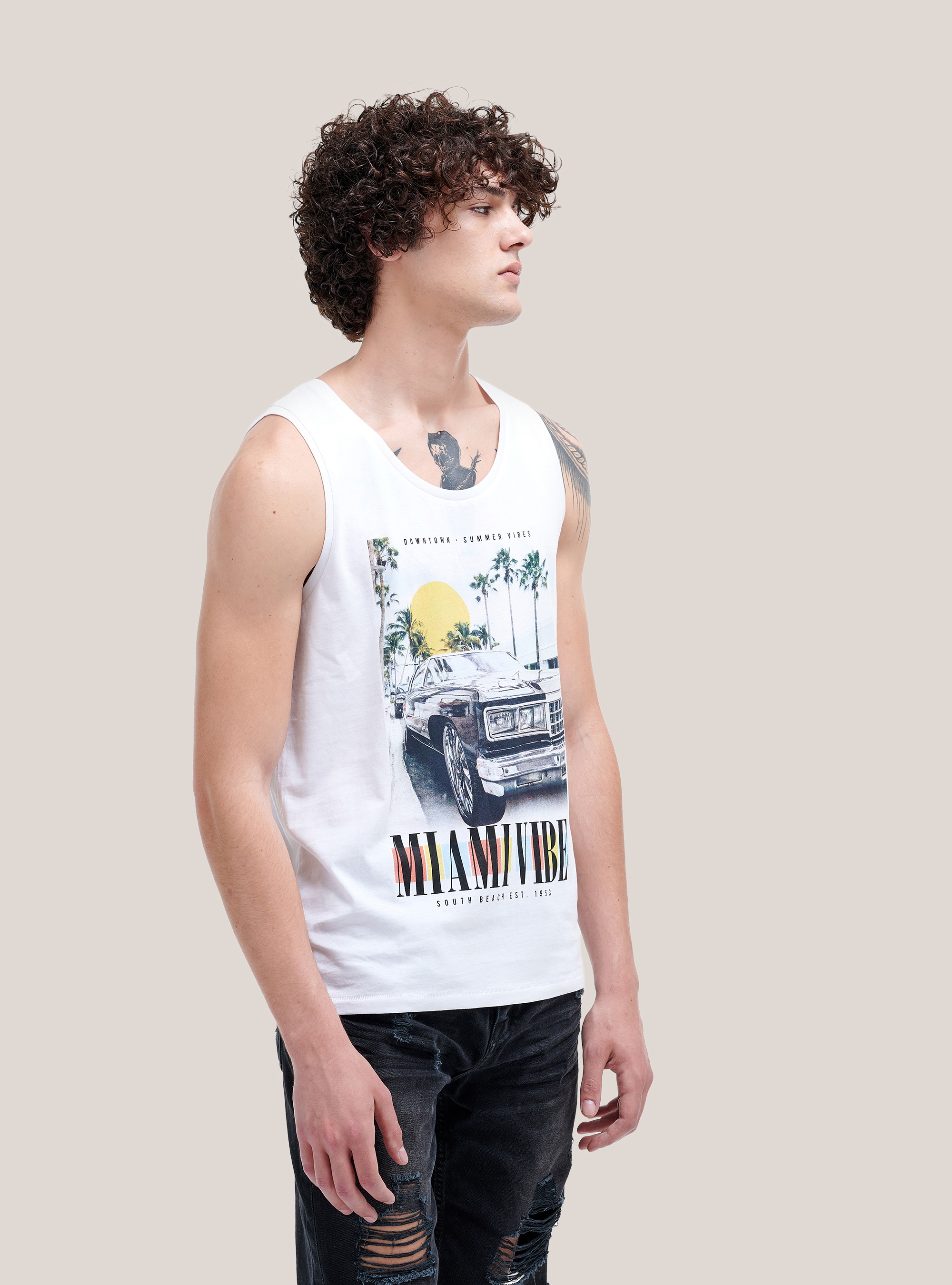 Tanktop mit Sommermotiven, C099 WHITE