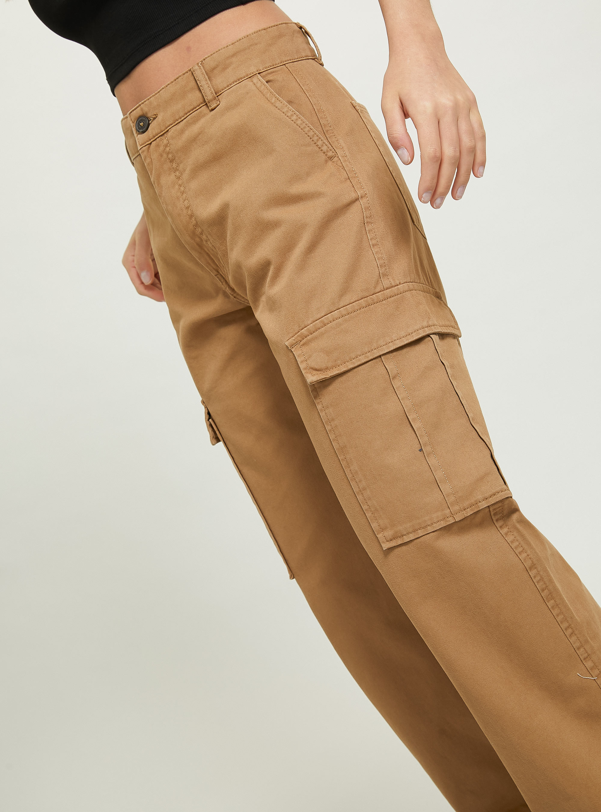 Pantalone cargo in twill, CM2 CAMEL MEDIUM