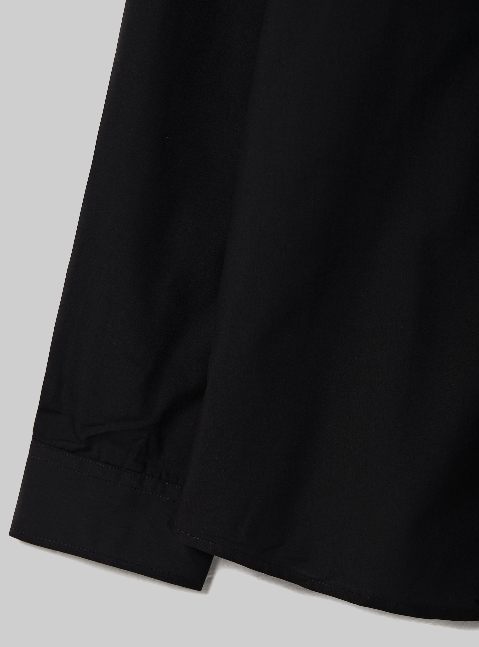 Plain-coloured long-sleeved shirt, BK1 BLACK