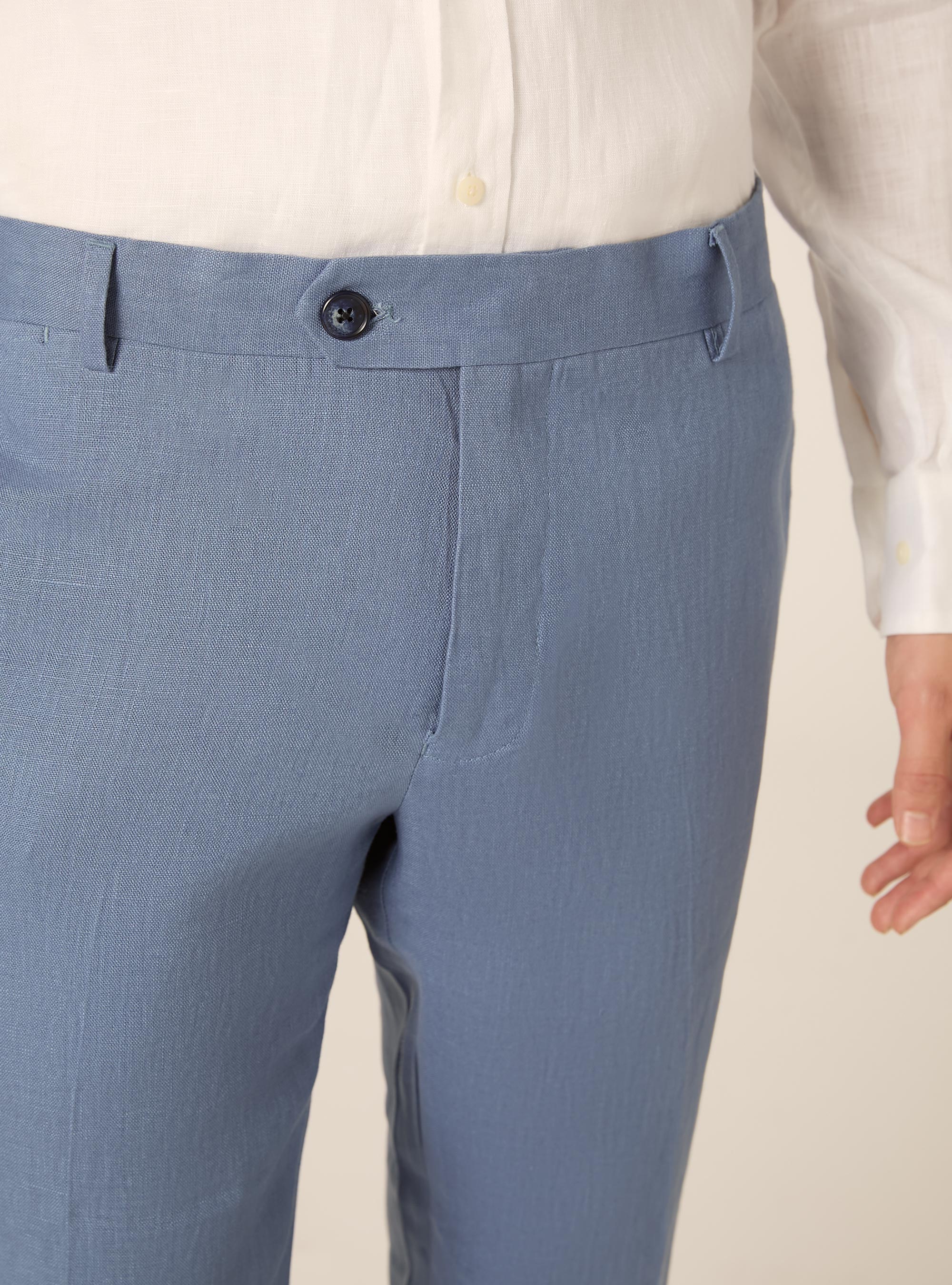 Pantaloni in lino, AZ2 AZURE MEDIUM