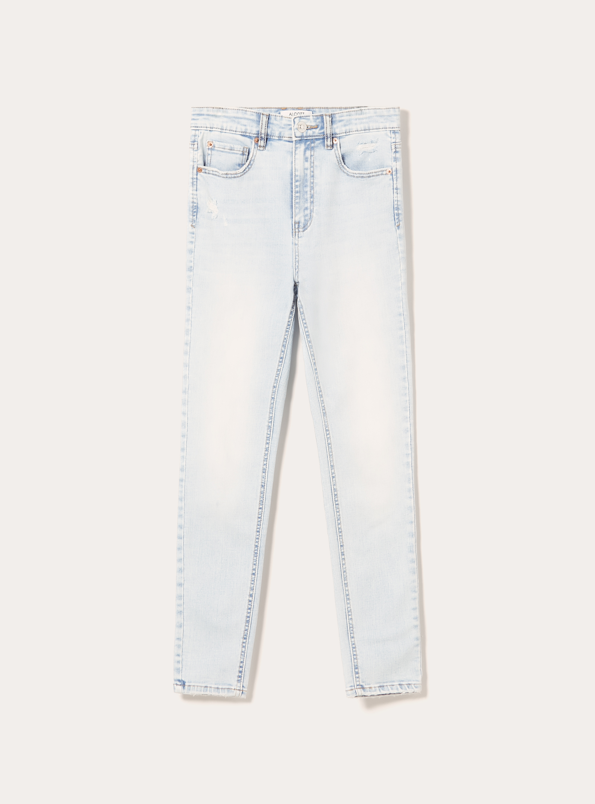 Vaqueros pitillo de cintura muy alta, D007 LIGHT AZURE